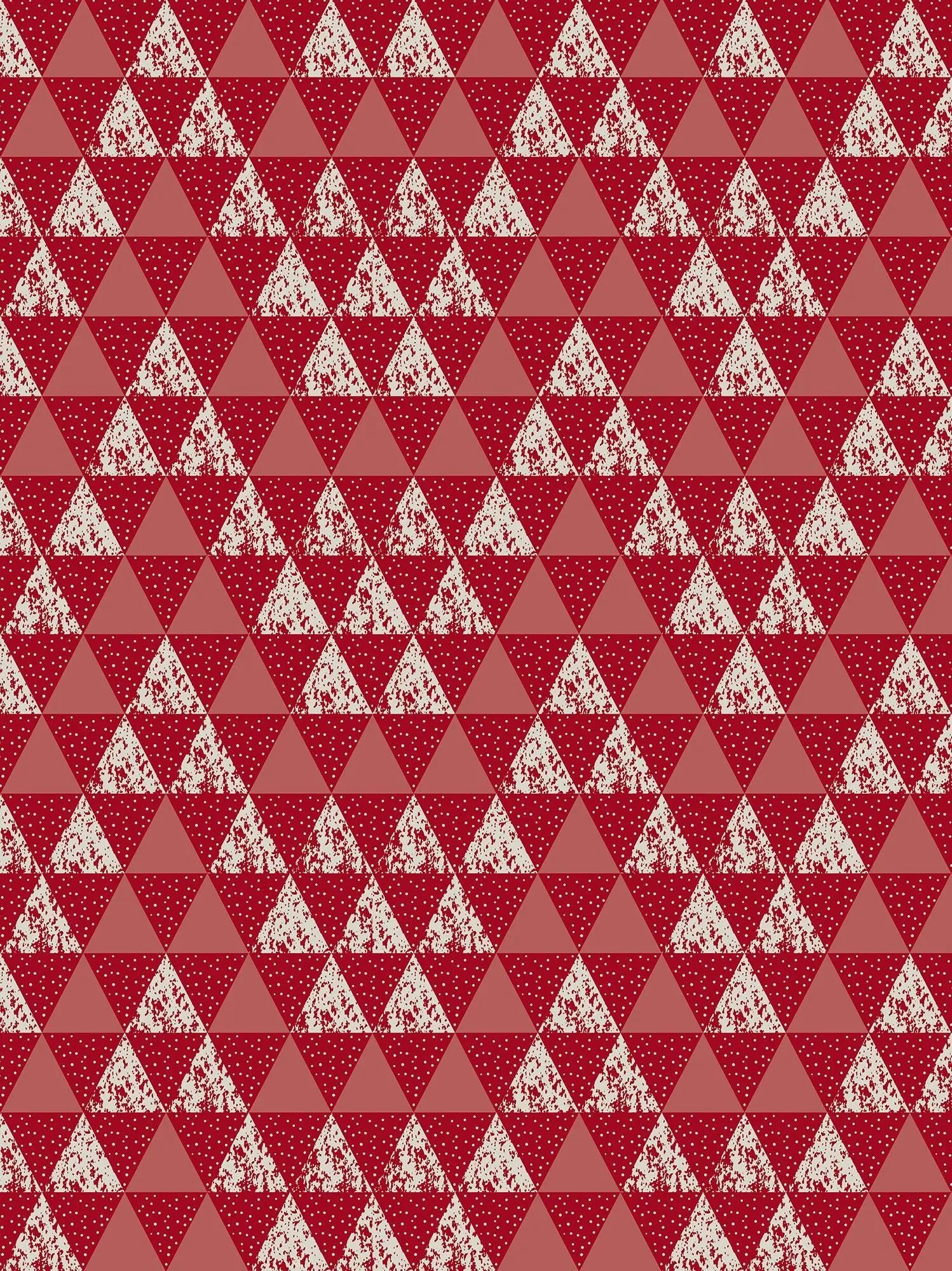 Billede 17 af Fototapet - Rødt og hvidt trekantmønster