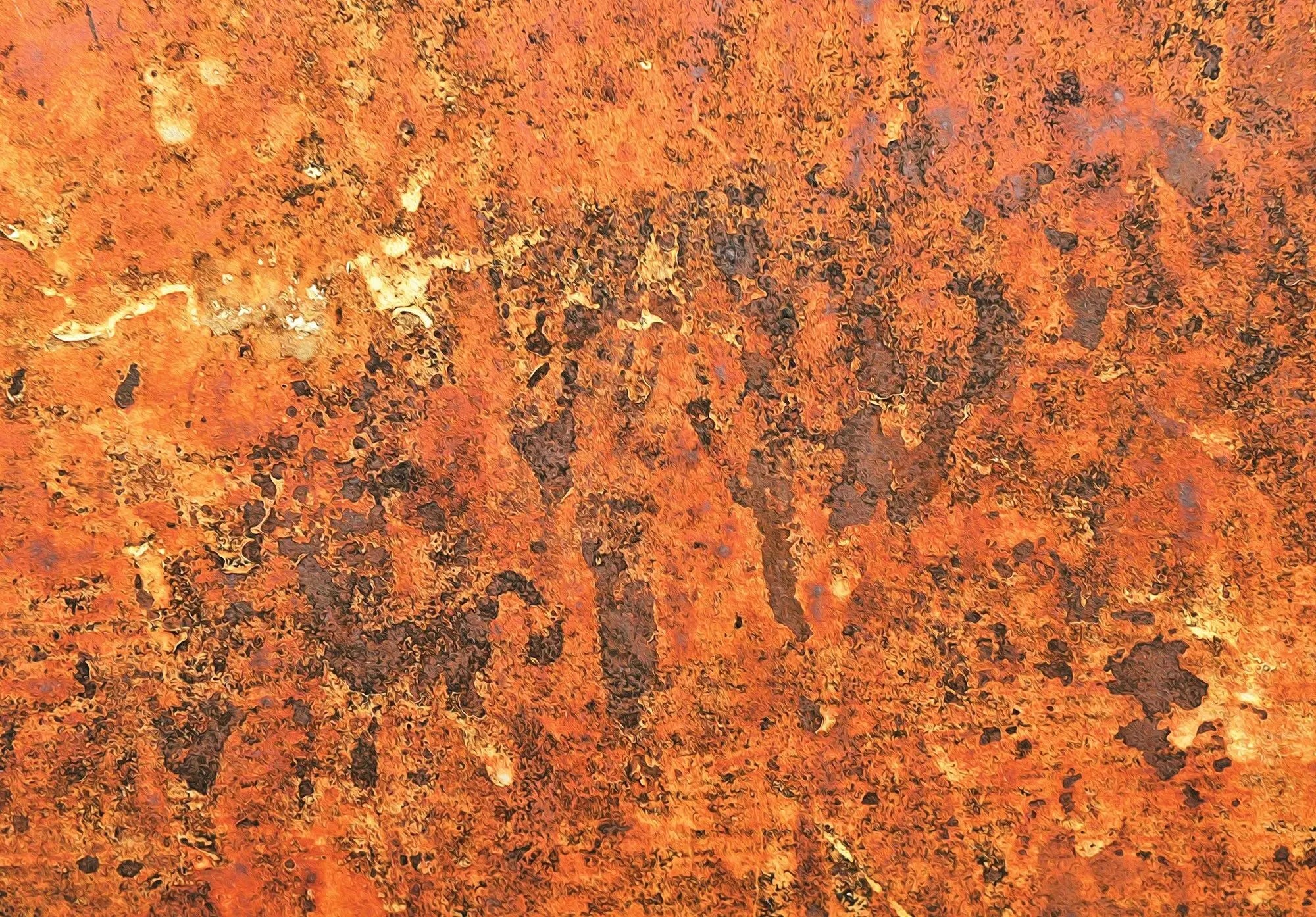 Billede 1 af Fototapet - Rustent metal med orange og brun tekstur