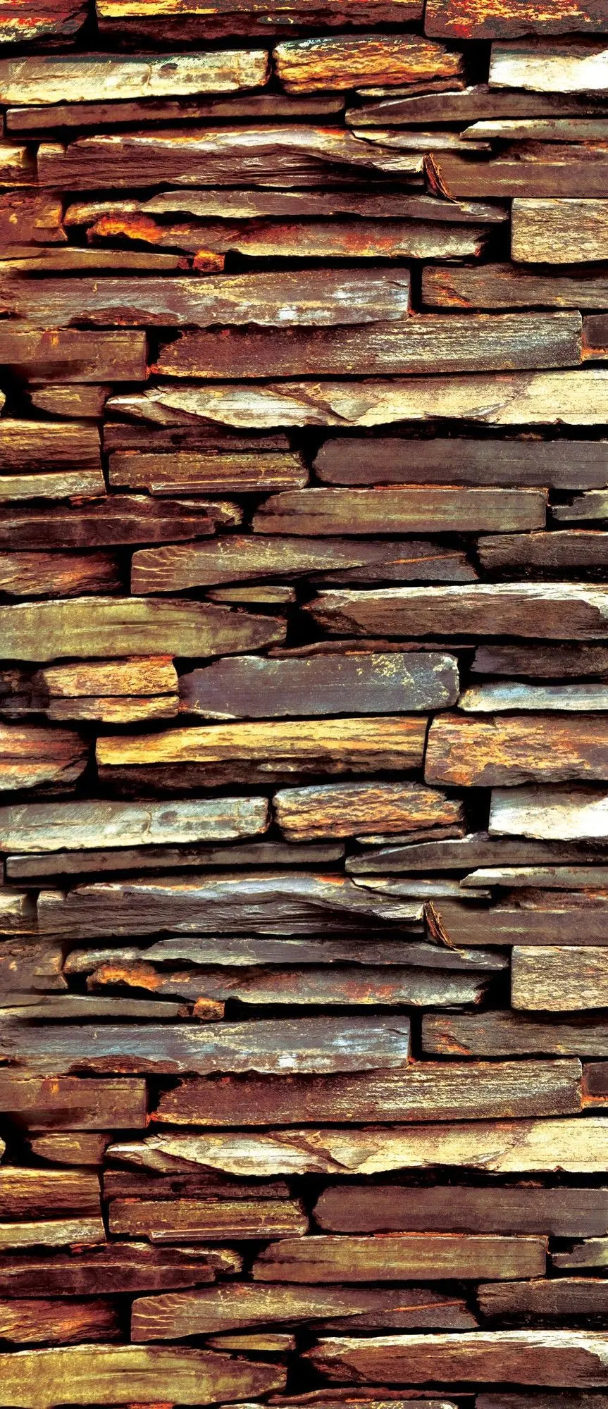 Billede 9 af Fototapet - Stablet naturstensvæg