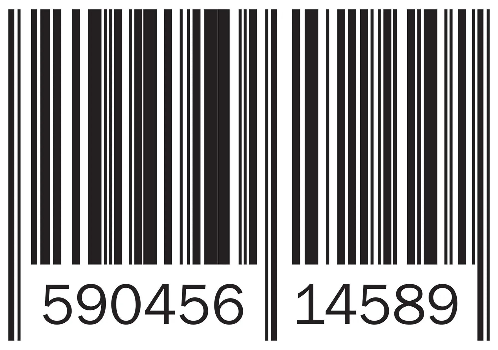 Billede 1 af Fototapet - To stregkoder med numrene 590456 og 14589