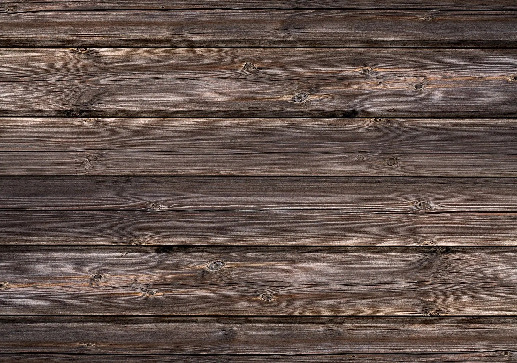 Billede 1 af Fototapet - Vandrette brune trælister