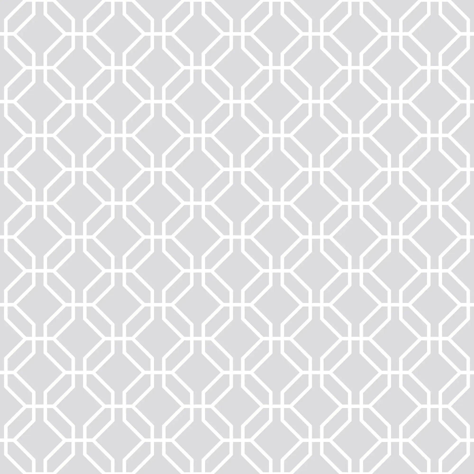 Tapetmønster fra produktet Veiled Links - Mist med geometrisk design i grå toner.