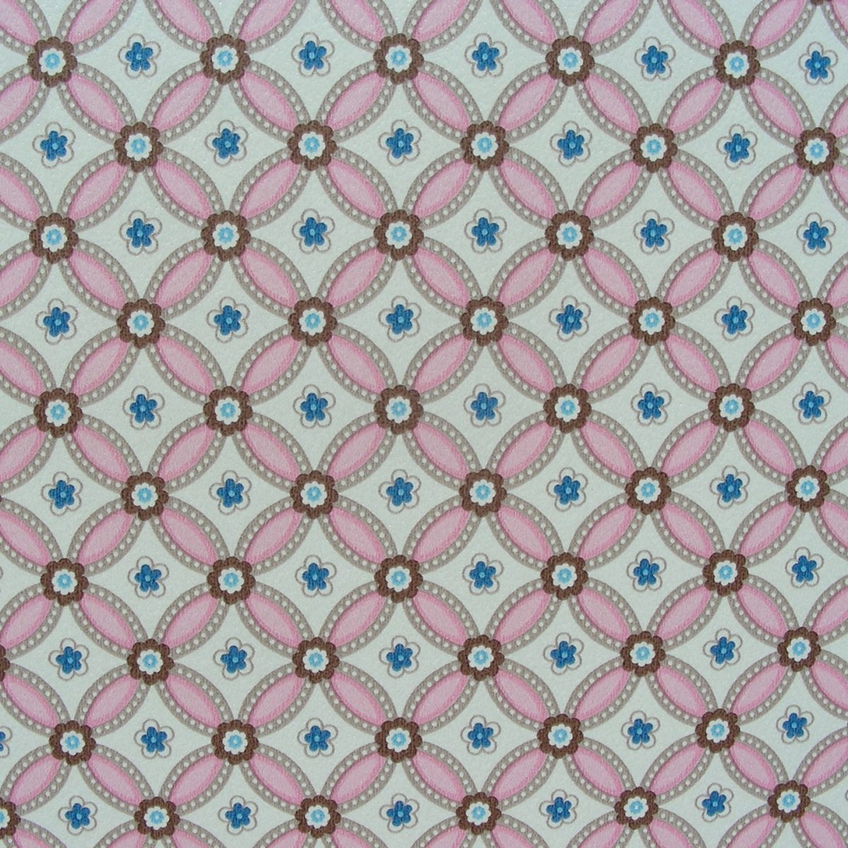 Lyserød Geometrisk Tapet - Køb denne søde romantisk retro inspirerede tapet hos Nicetapet!