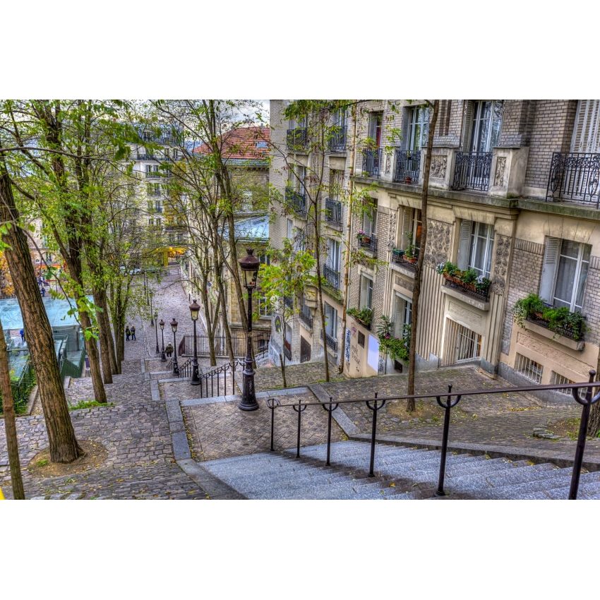 Monmatre in Paris - trapper i Frankrig - Køb fototapet i non-woven kvalitet