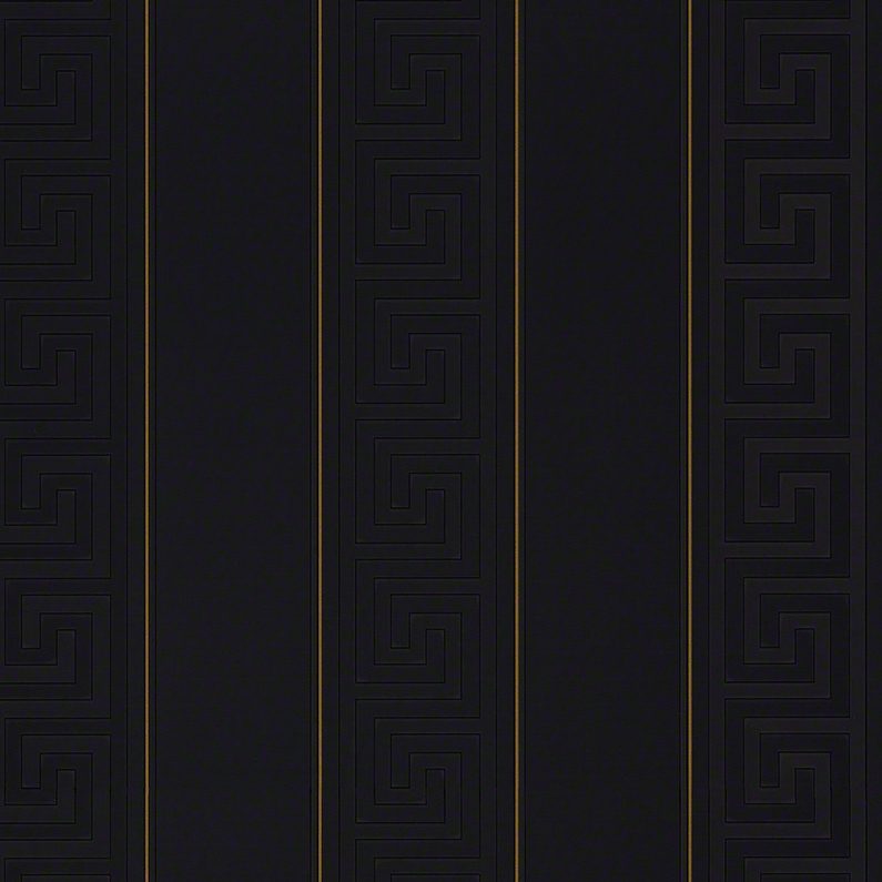 Sort Versace tapet med lodrette ornamenter