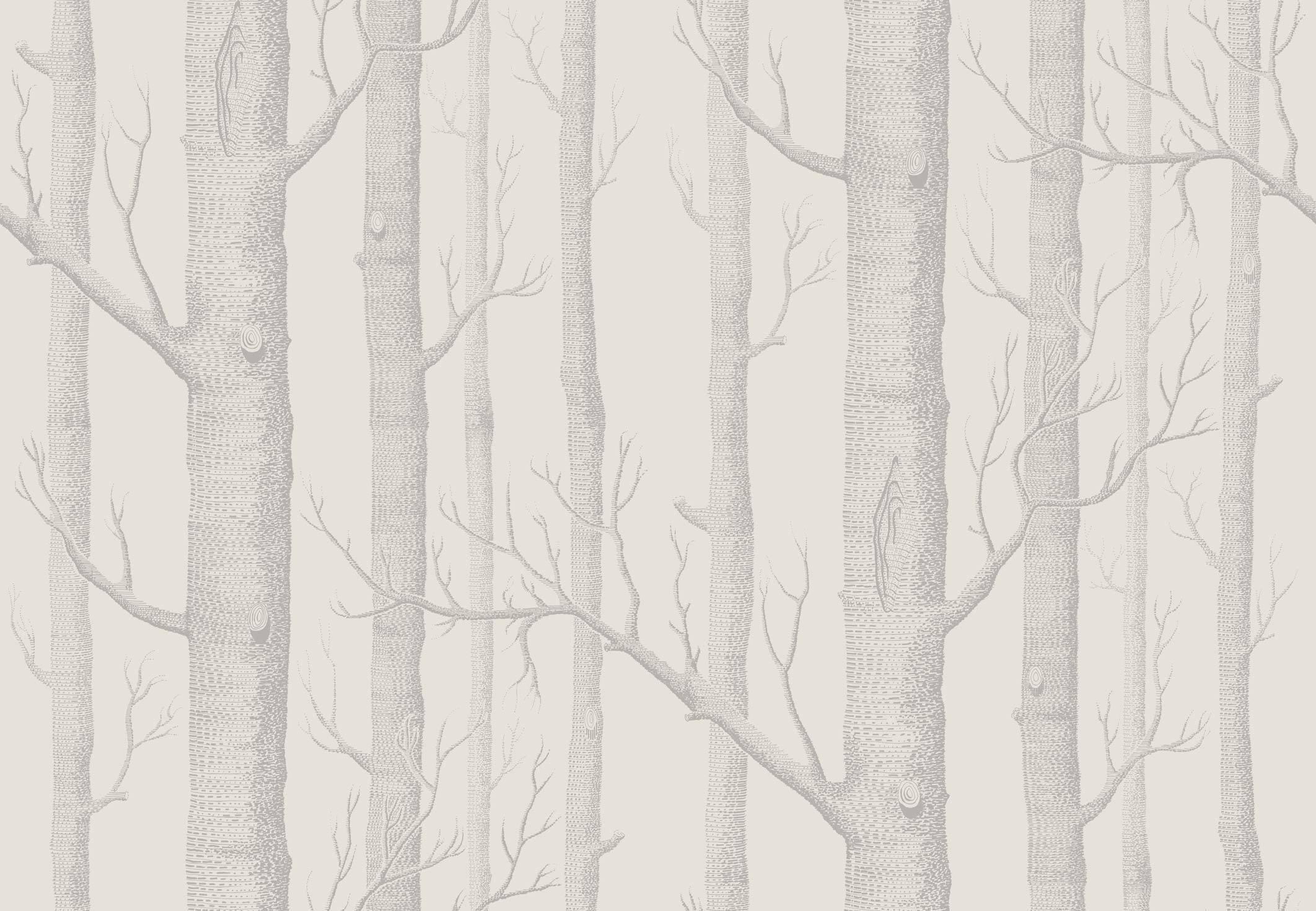 Woods - Lys beige tapet med mørk beige træer - Køb Cole & Son tapeter 112/3010