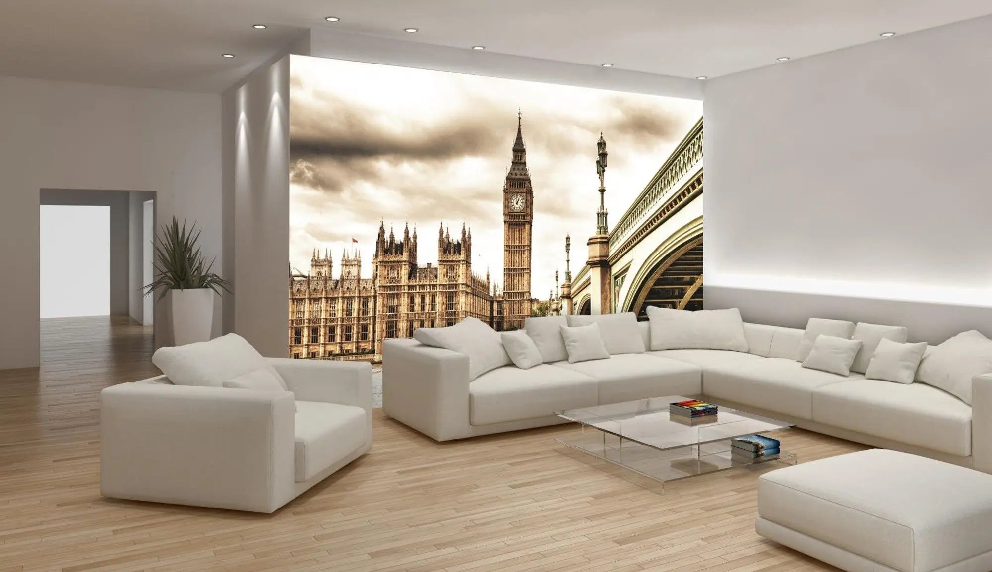 Billede 2 af Fototapet - Big Ben og Westminster Bridge London