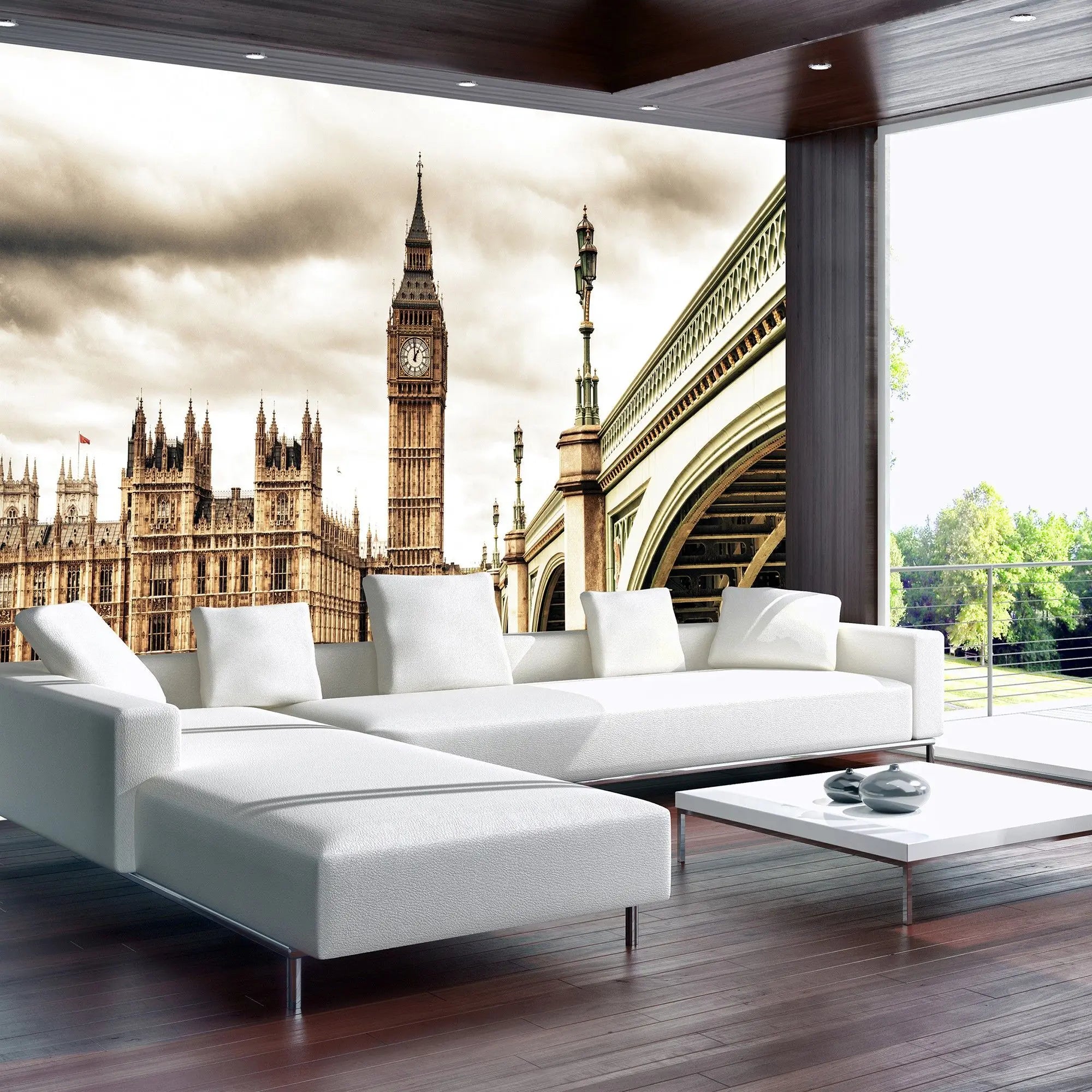 Billede 3 af Fototapet - Big Ben og Westminster Bridge London