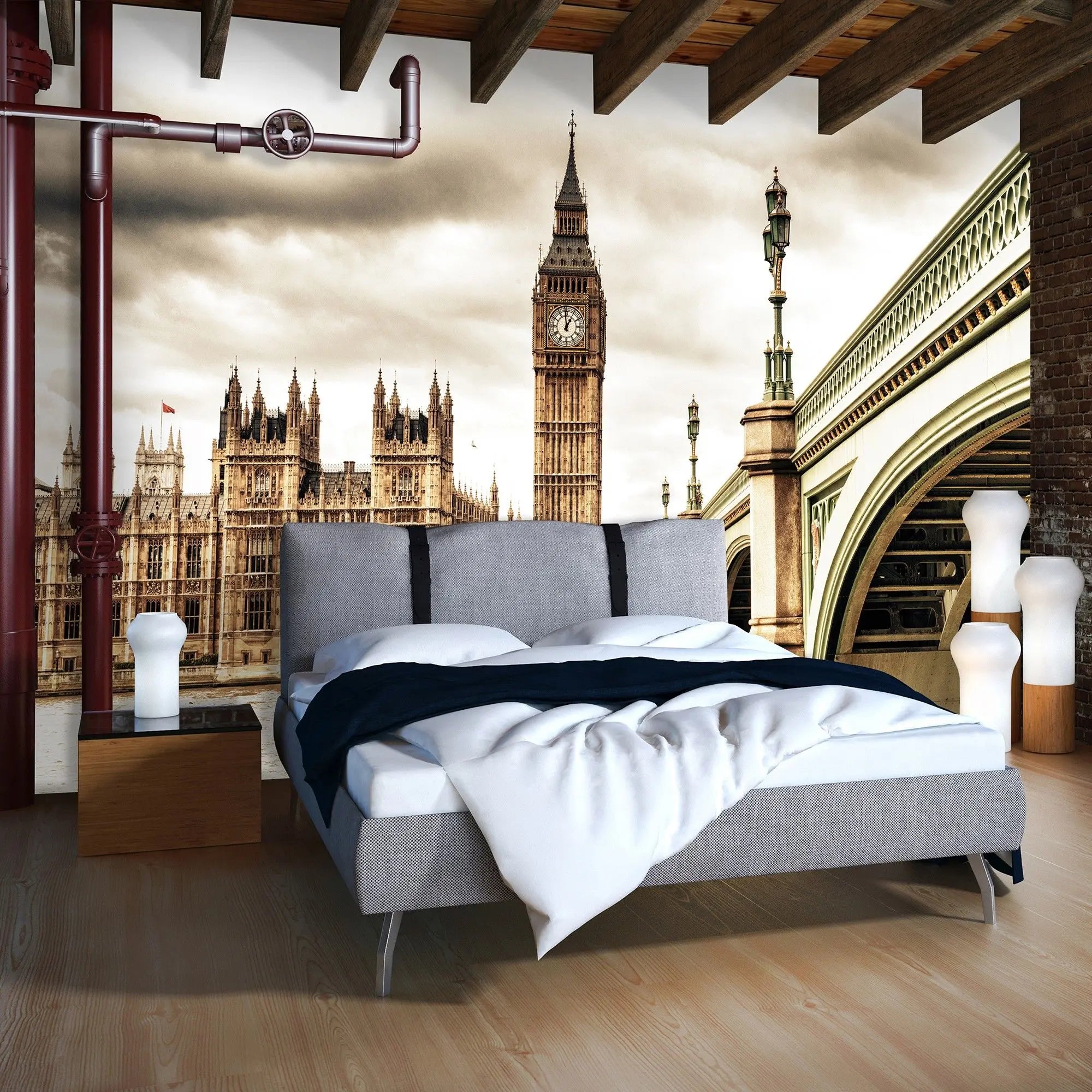 Billede 4 af Fototapet - Big Ben og Westminster Bridge London