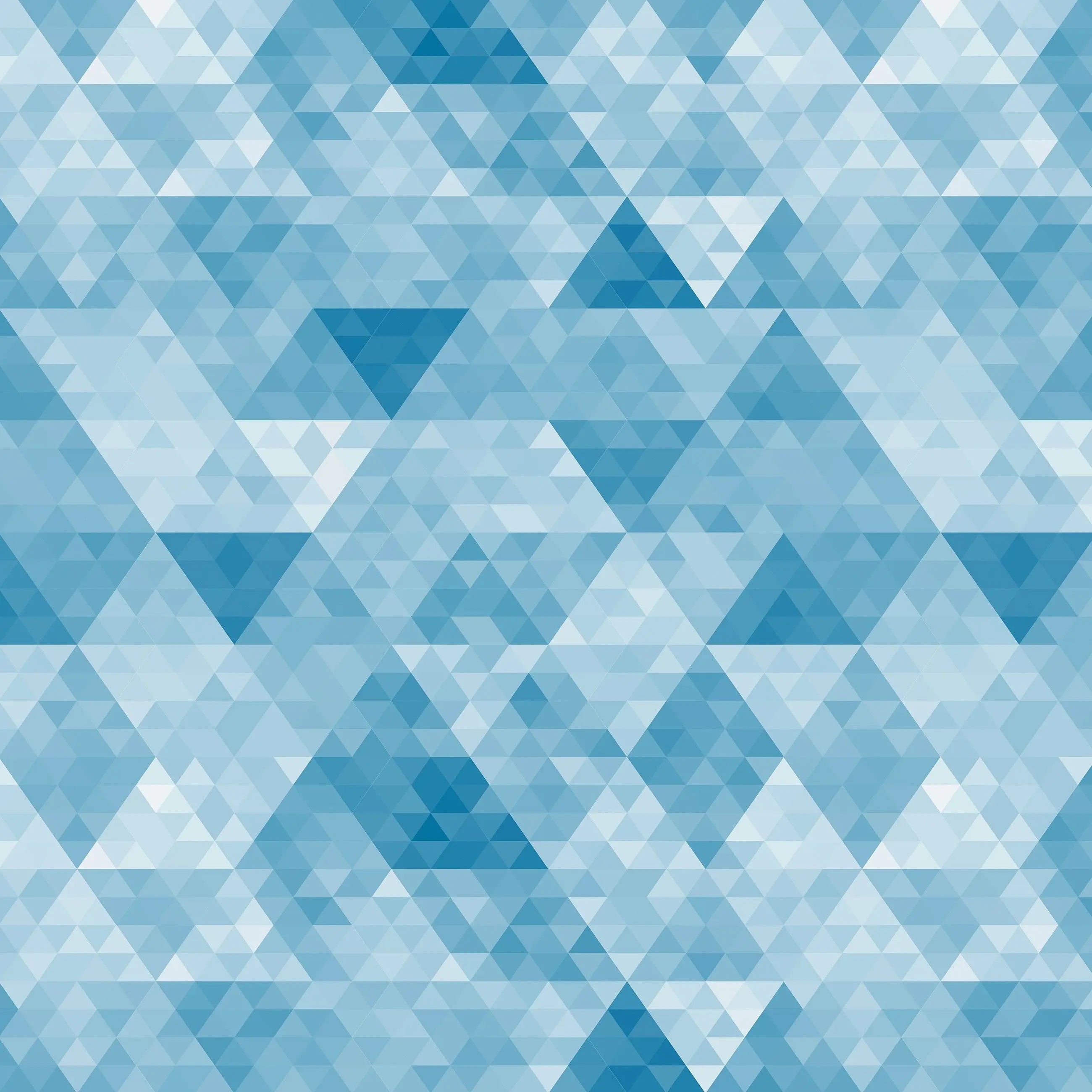 Billede 22 af Fototapet - Blå geometrisk mønster med trekanter