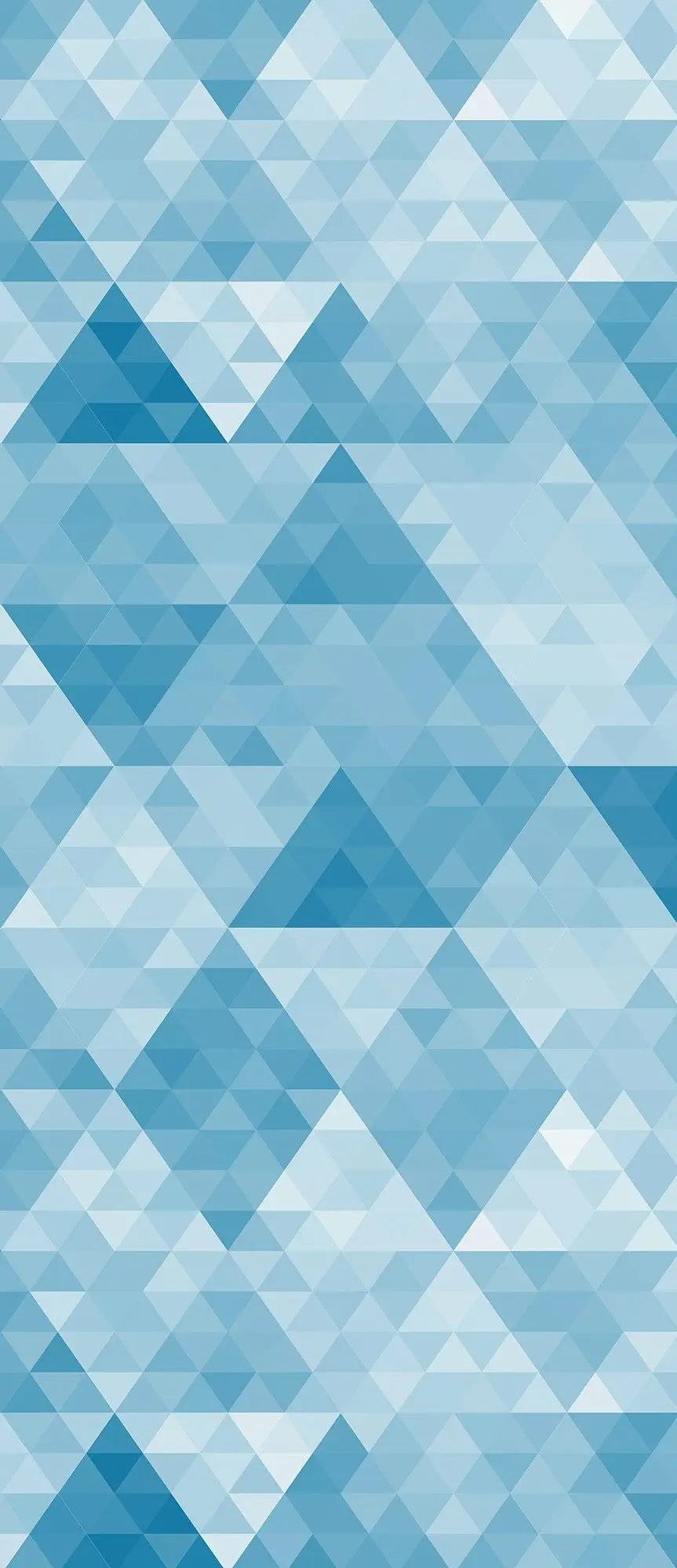 Billede 24 af Fototapet - Blå geometrisk mønster med trekanter