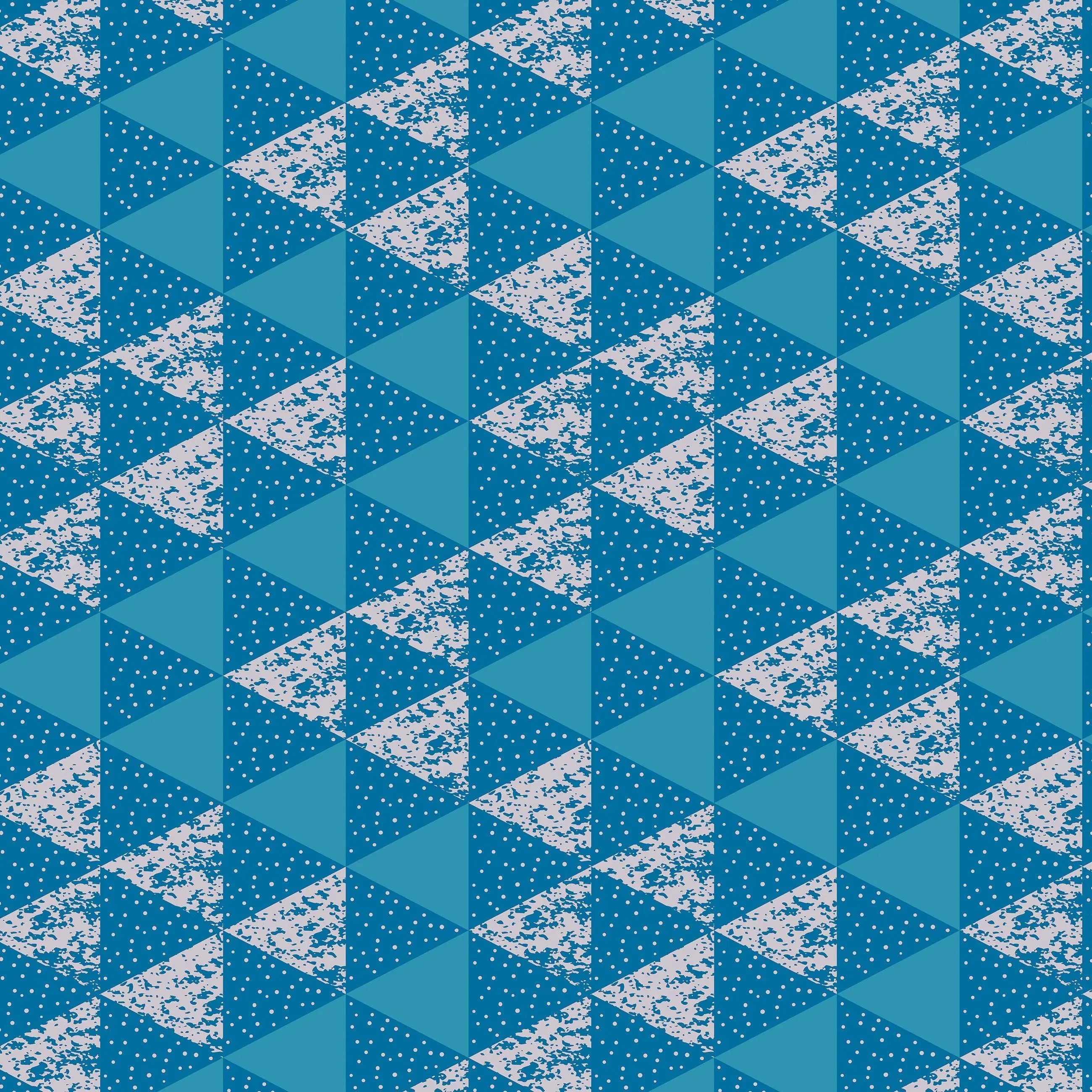 Billede 13 af Fototapet - Blå trekantet geometrisk mønster med hvid prikstruktur