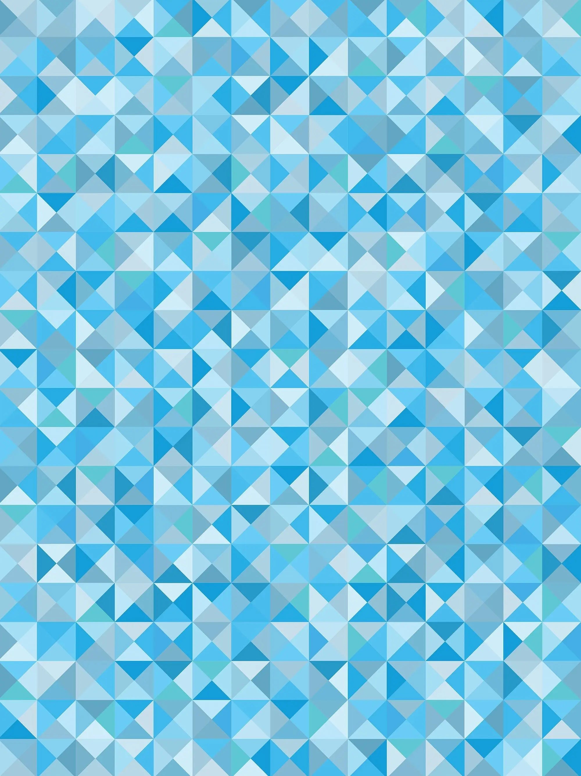Billede 22 af Fototapet - Blåt geometrisk mønster med trekantede polygoner