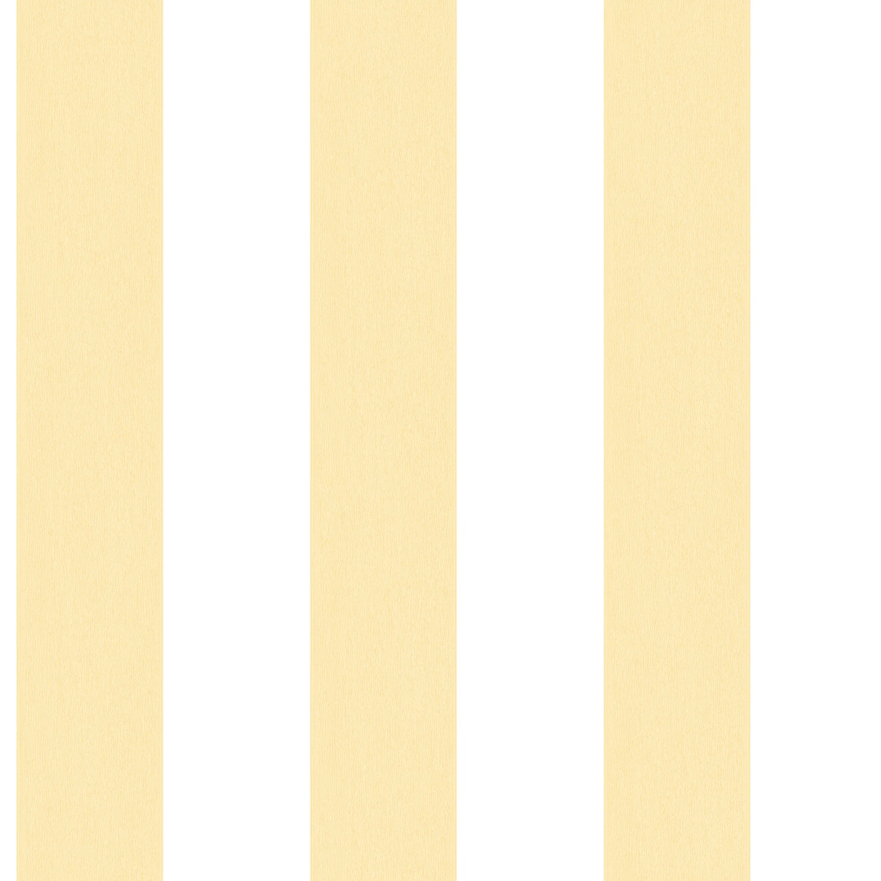 Tapetprøve fra Nicetapet.dk med Block Stripes - Sunshine design i lysegul og hvid stribemønster.