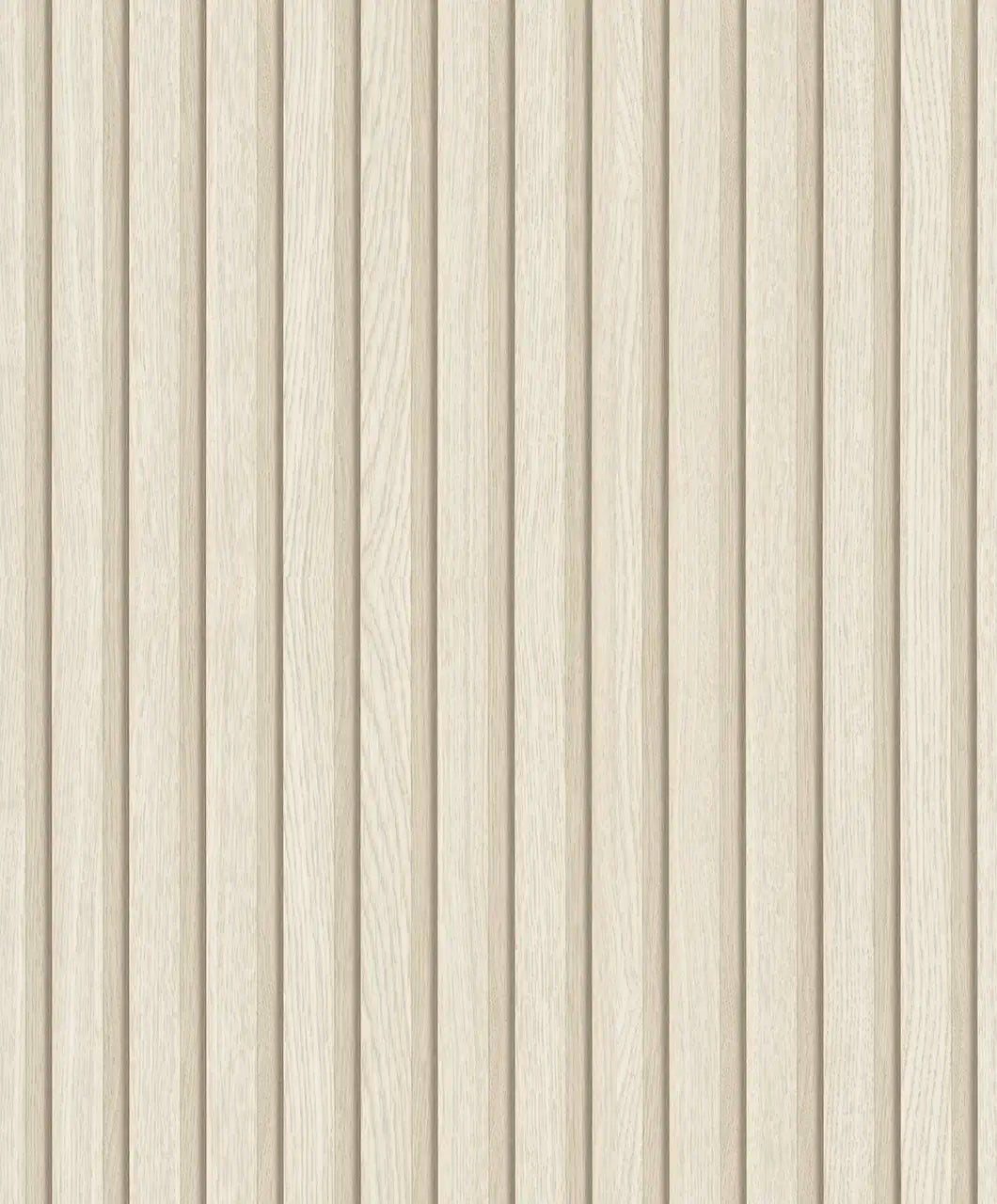 Nærbillede af Botanic Striation - Sand tapet med lodrette linjer i lyse sandfarver, der skaber et elegant mønster.