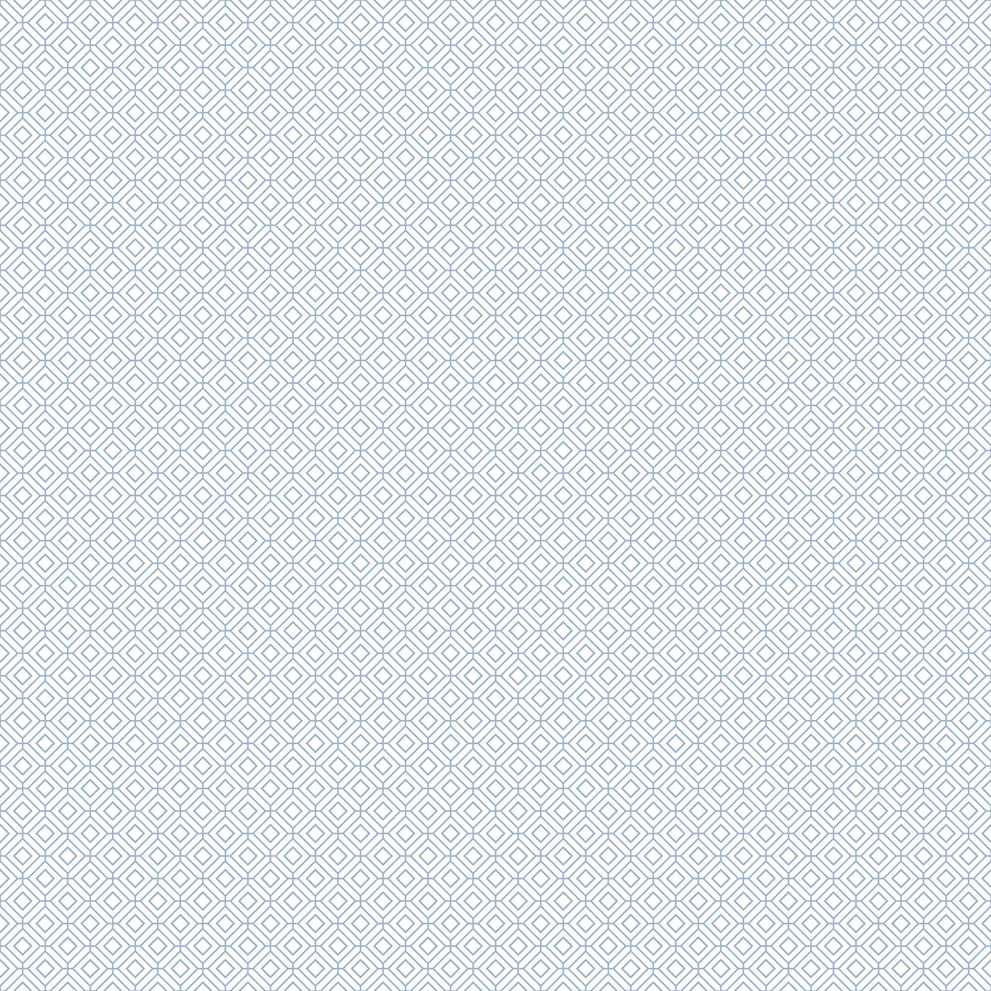 Tæt op af Delicate Diamonds - Sky tapet med et gentagende diamantmønster i blåt og hvidt.