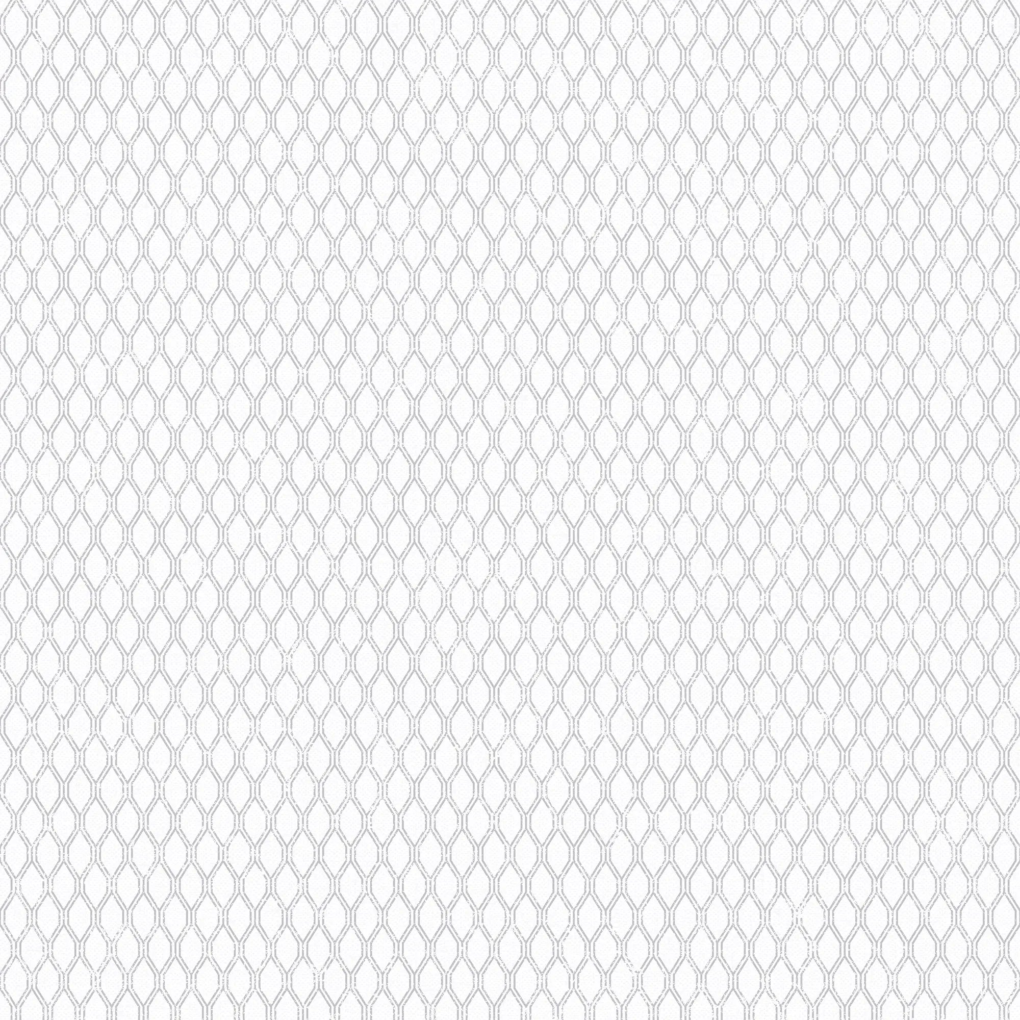 Delicate Loops - Silver tapet med et elegant, gentaget mønster i sølvfarvede loops, ideelt til moderne indretning.