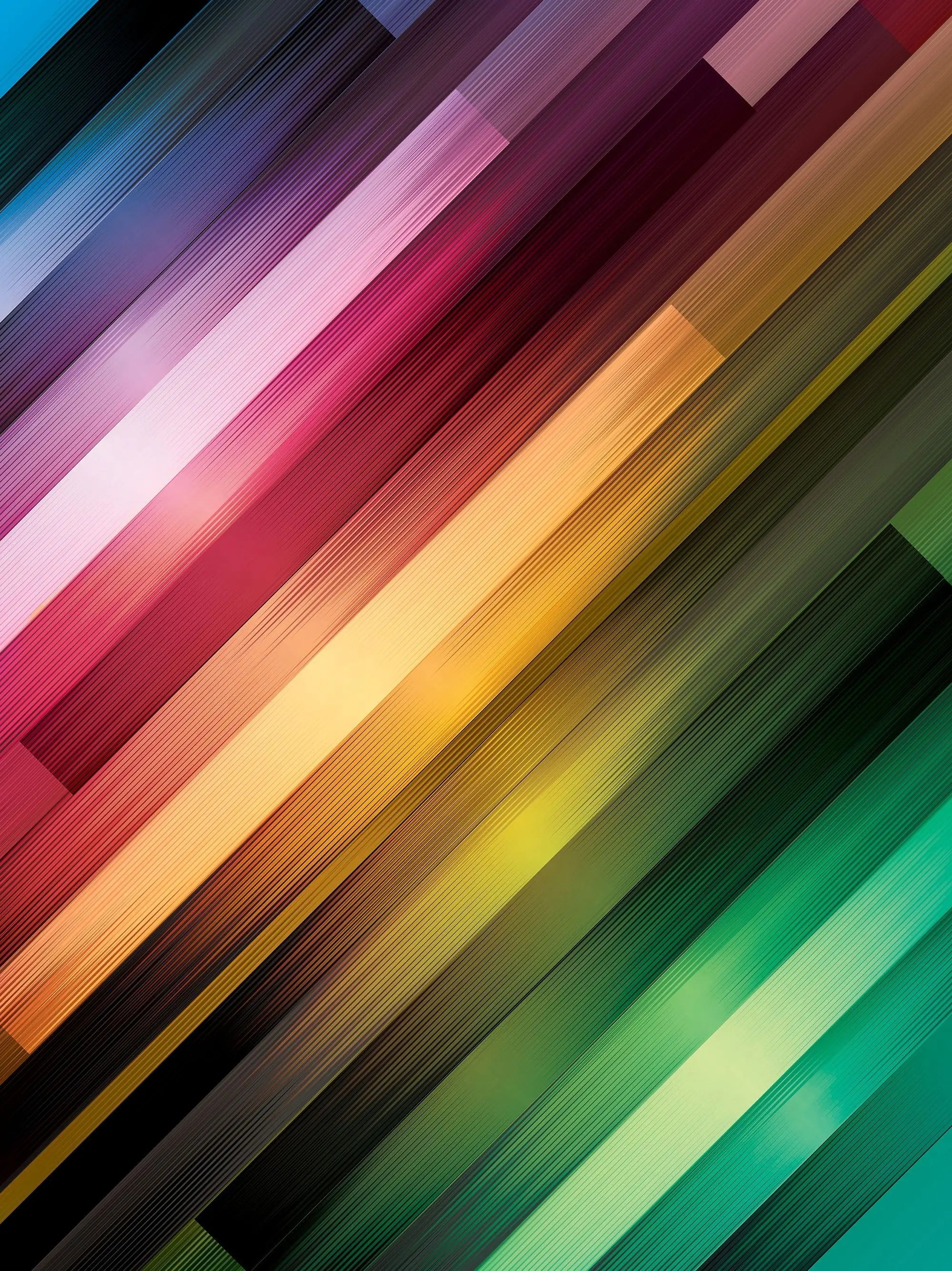 Billede 11 af Fototapet - Diagonalstriber i flerfarvede nuancer