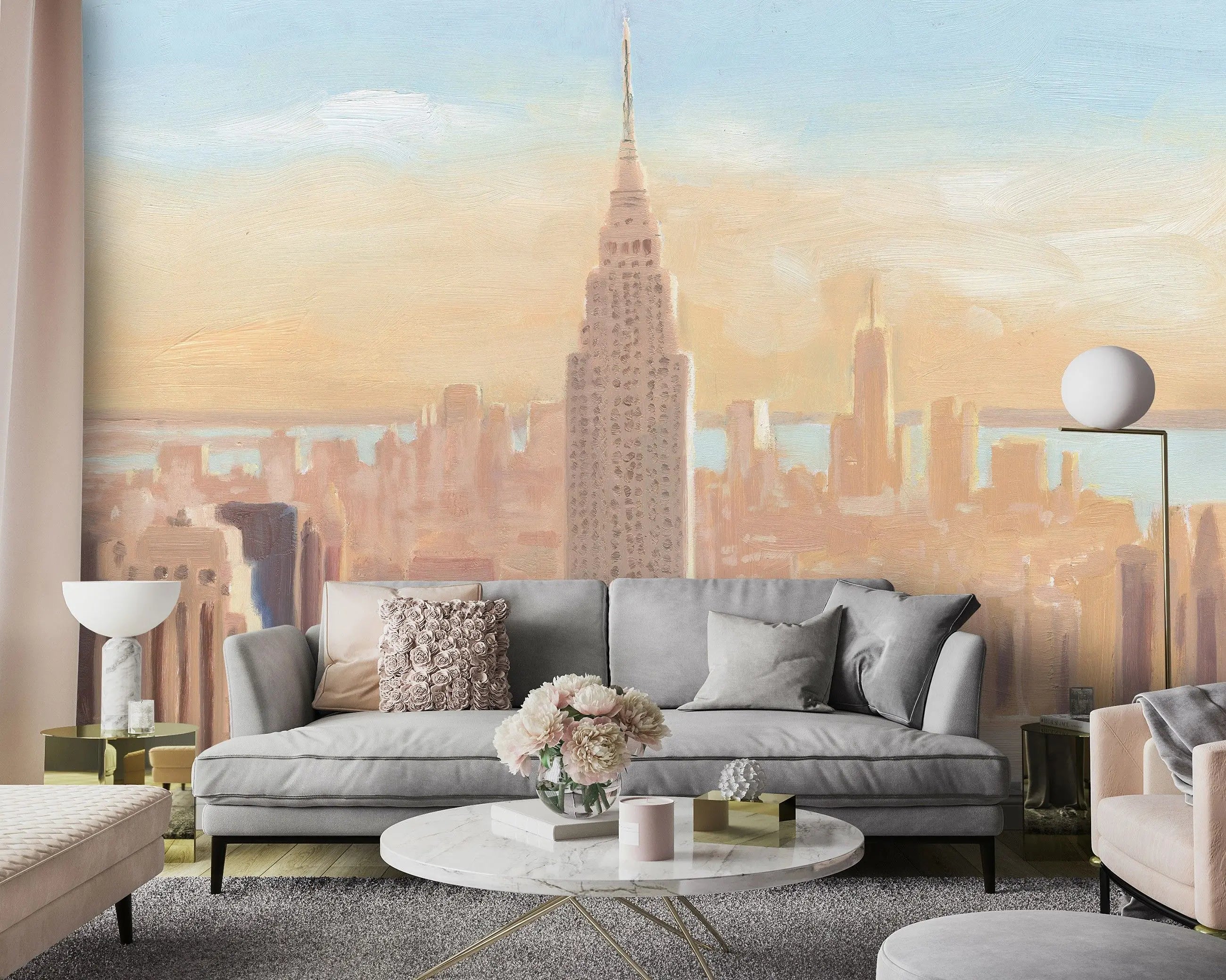 Billede 3 af Fototapet - Empire State Building ved solnedgang i New York