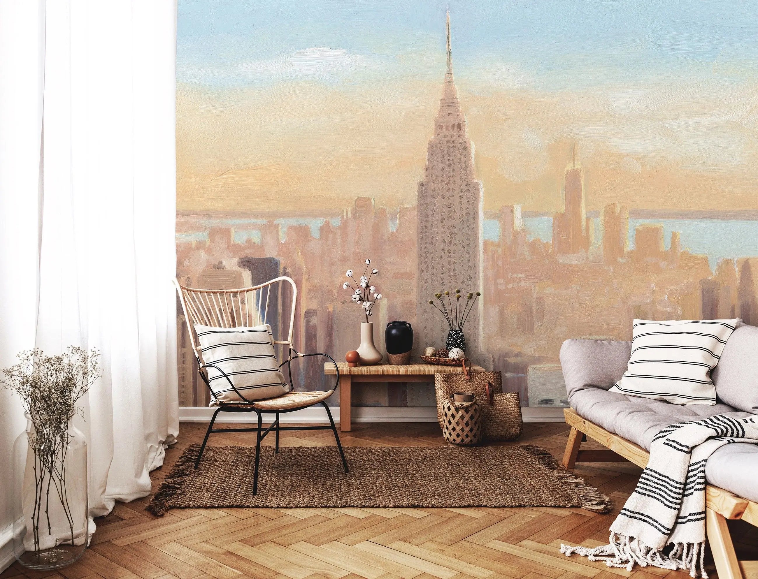 Billede 4 af Fototapet - Empire State Building ved solnedgang i New York