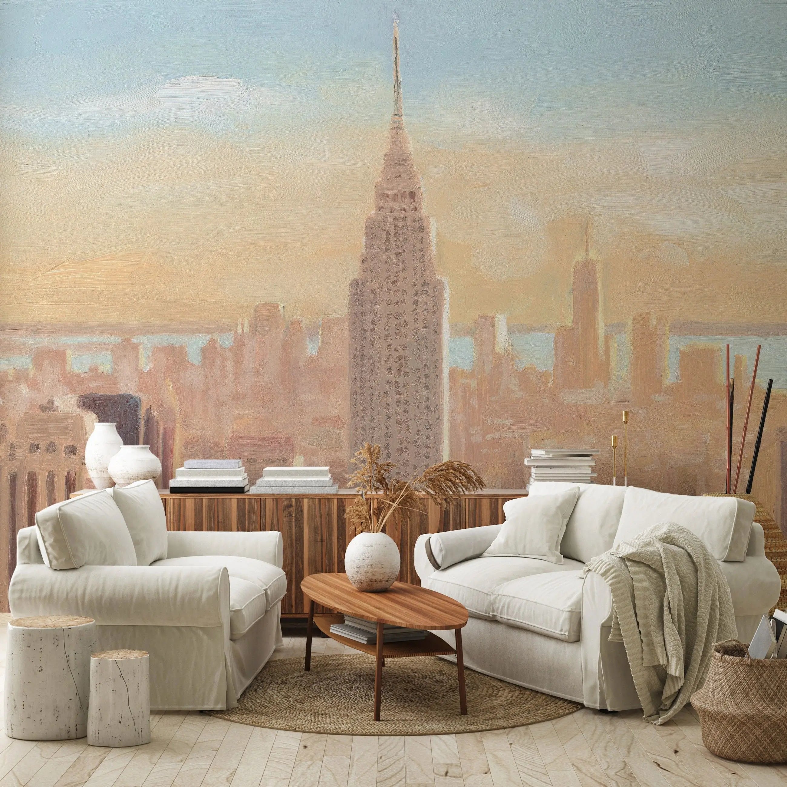 Billede 6 af Fototapet - Empire State Building ved solnedgang i New York