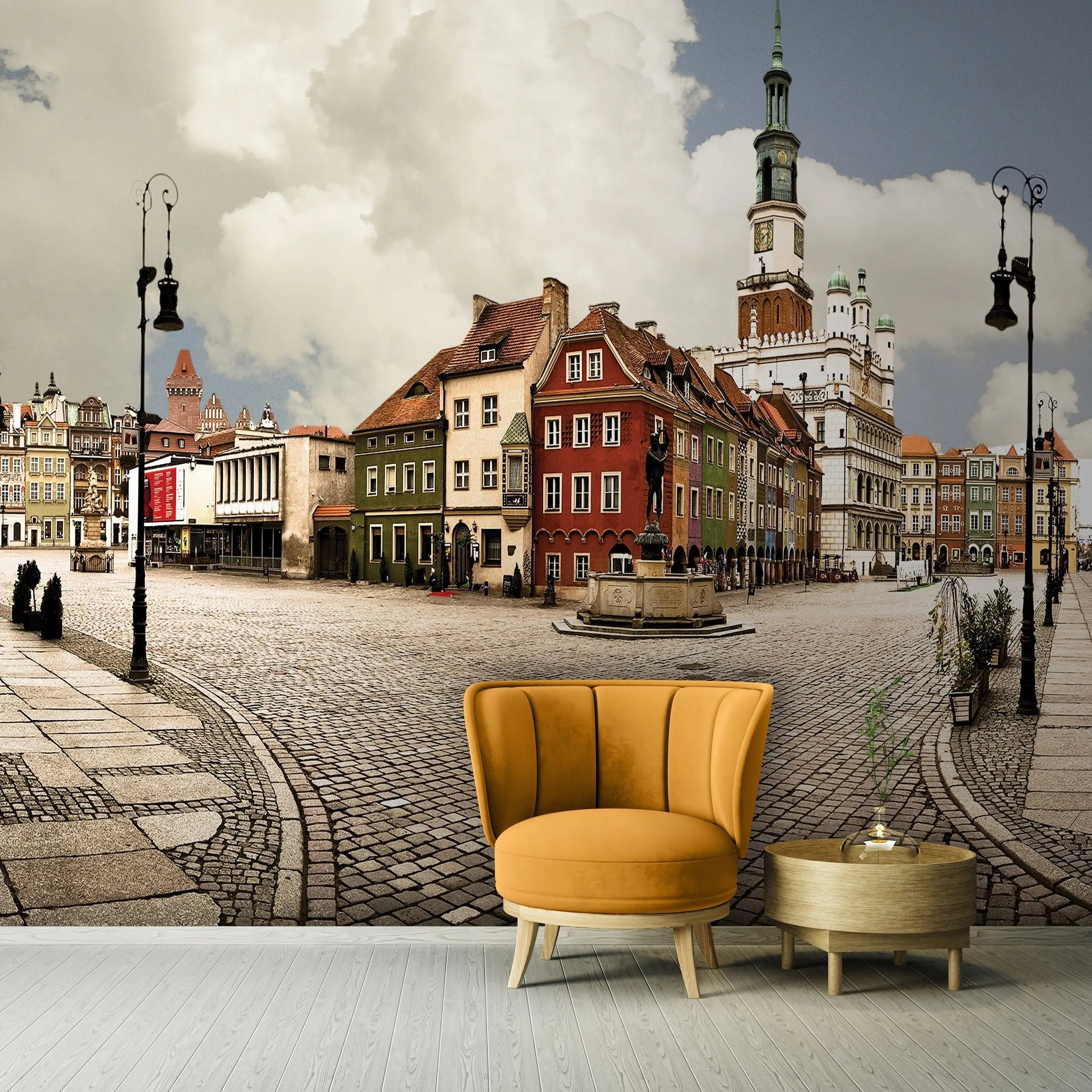 Billede 11 af Fototapet - Farverig torveplads med historiske bygninger i Poznań, Polen