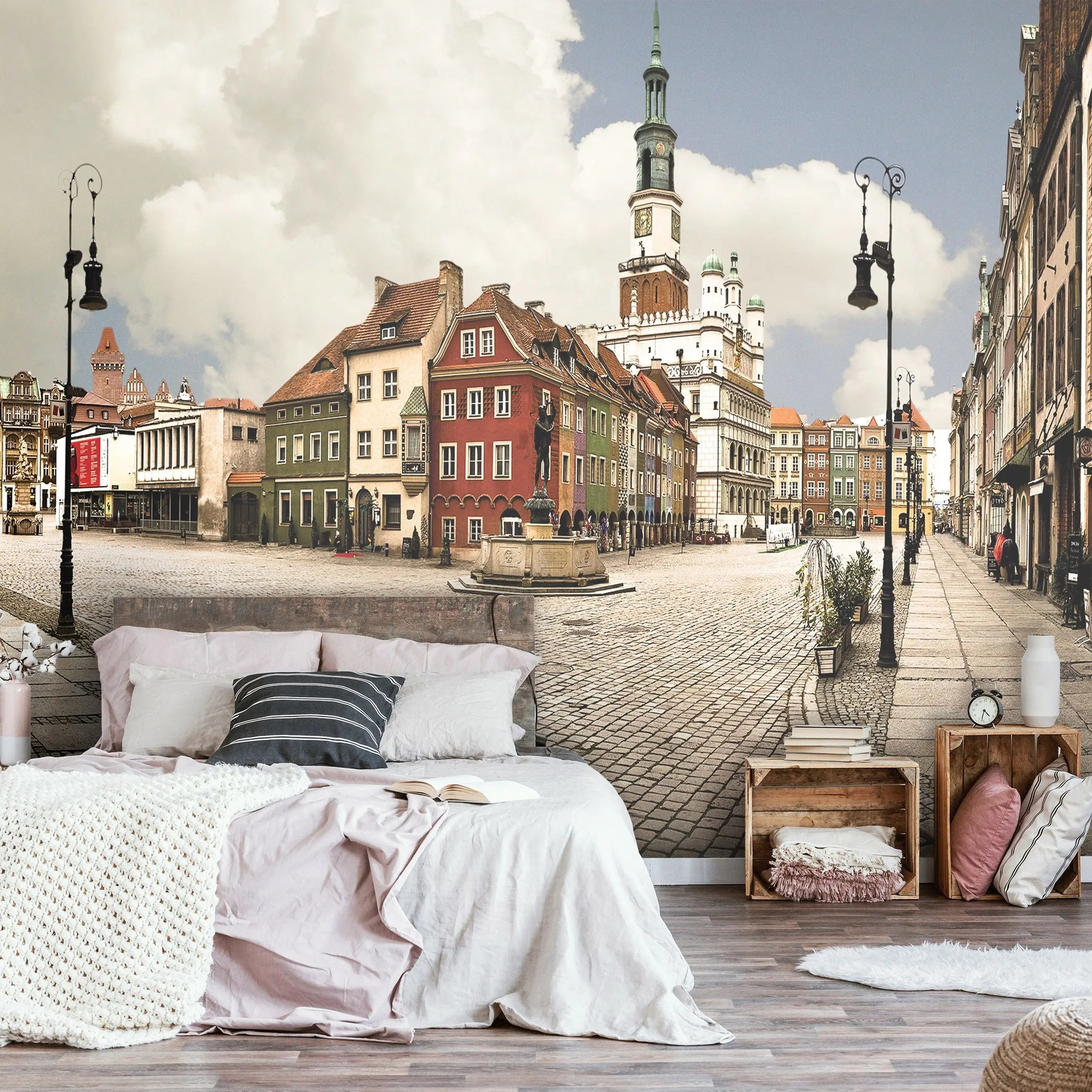 Billede 12 af Fototapet - Farverig torveplads med historiske bygninger i Poznań, Polen