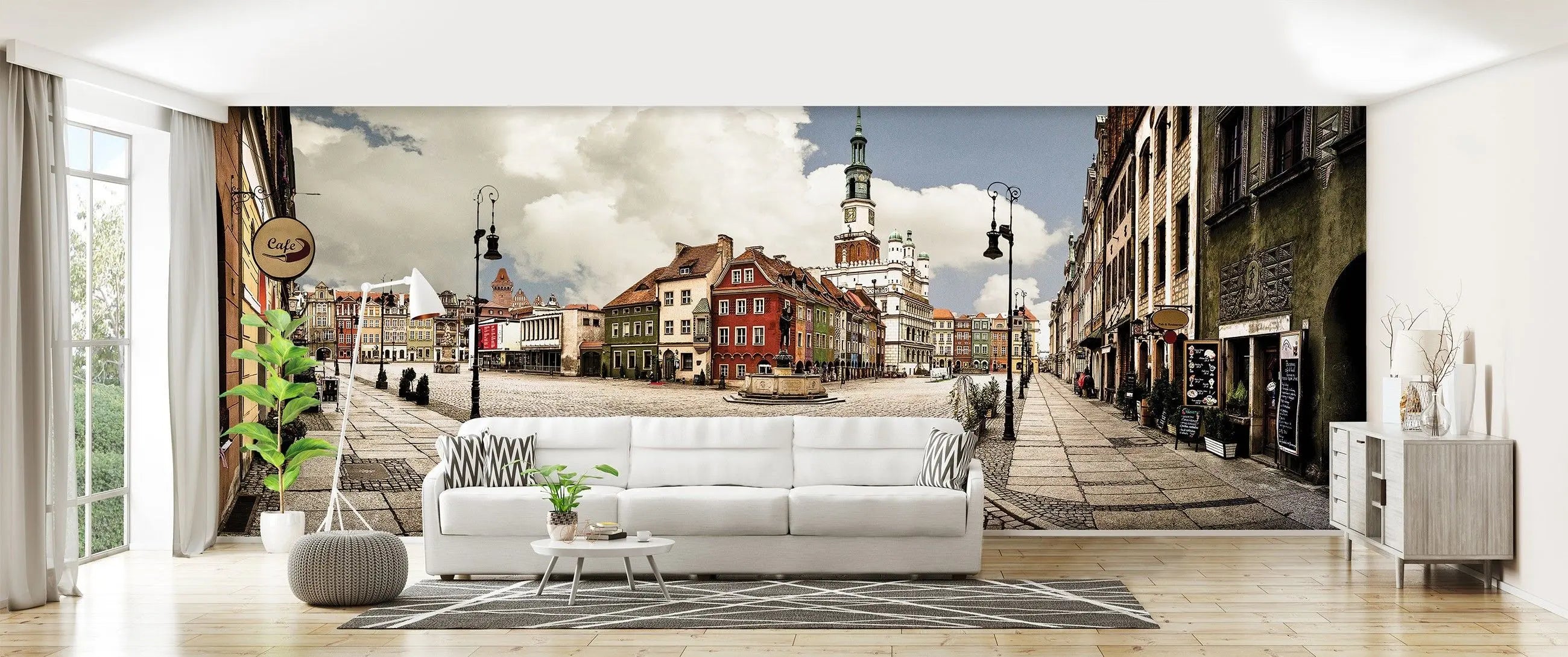 Billede 14 af Fototapet - Farverig torveplads med historiske bygninger i Poznań, Polen