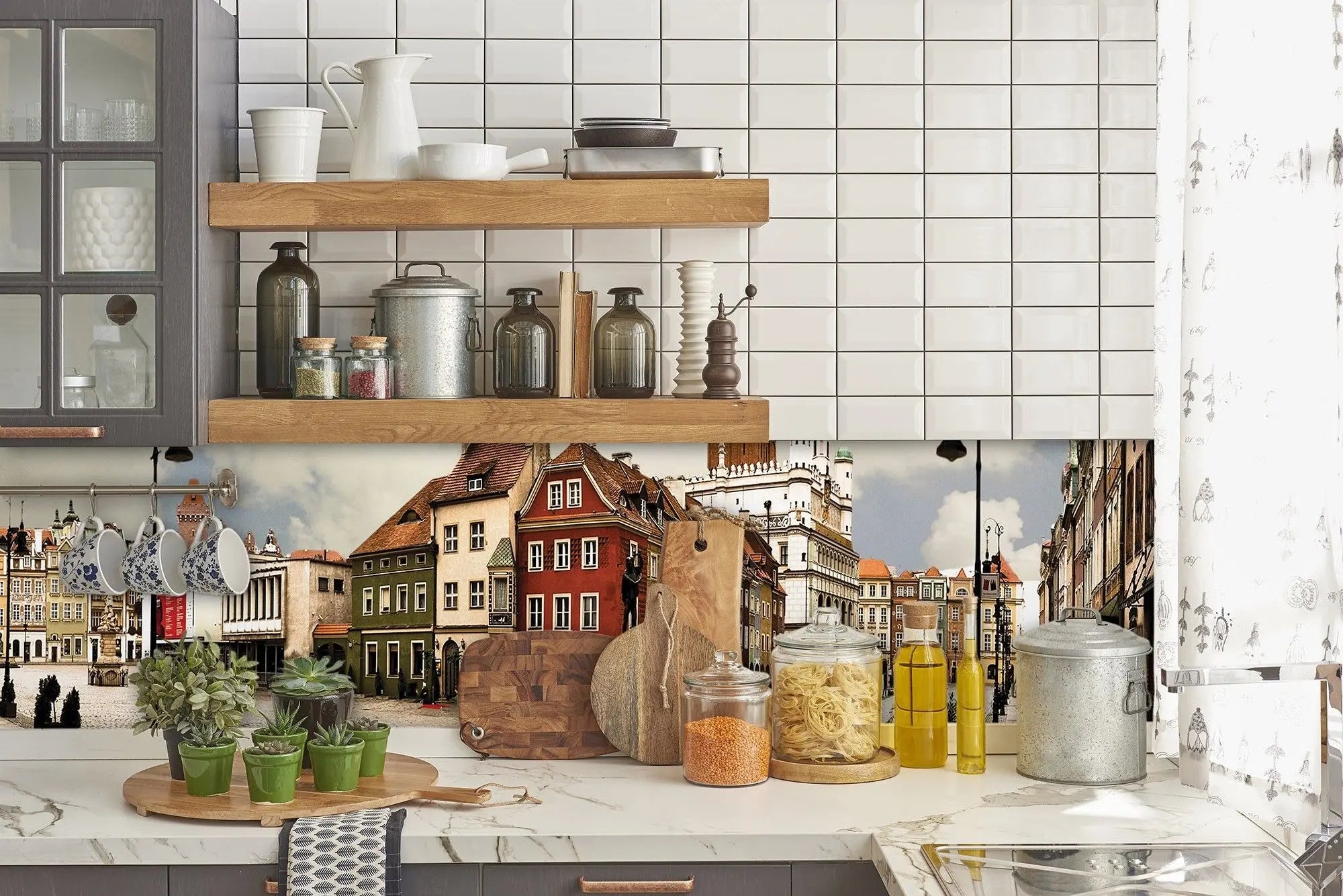 Billede 7 af Fototapet - Farverig torveplads med historiske bygninger i Poznań, Polen