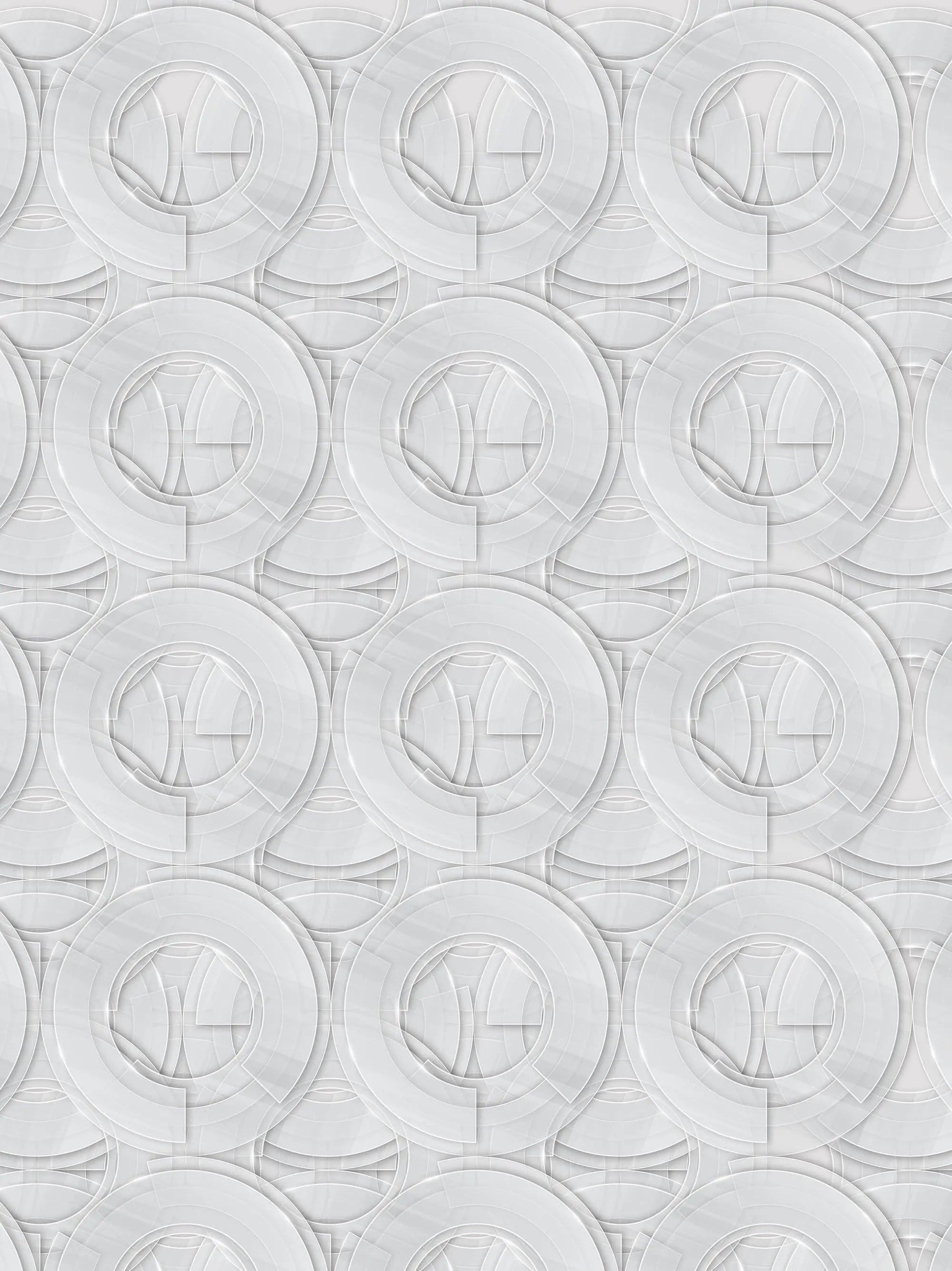 Billede 20 af Fototapet - Gentaget mønster af overlappende cirkler med gennemsigtighed