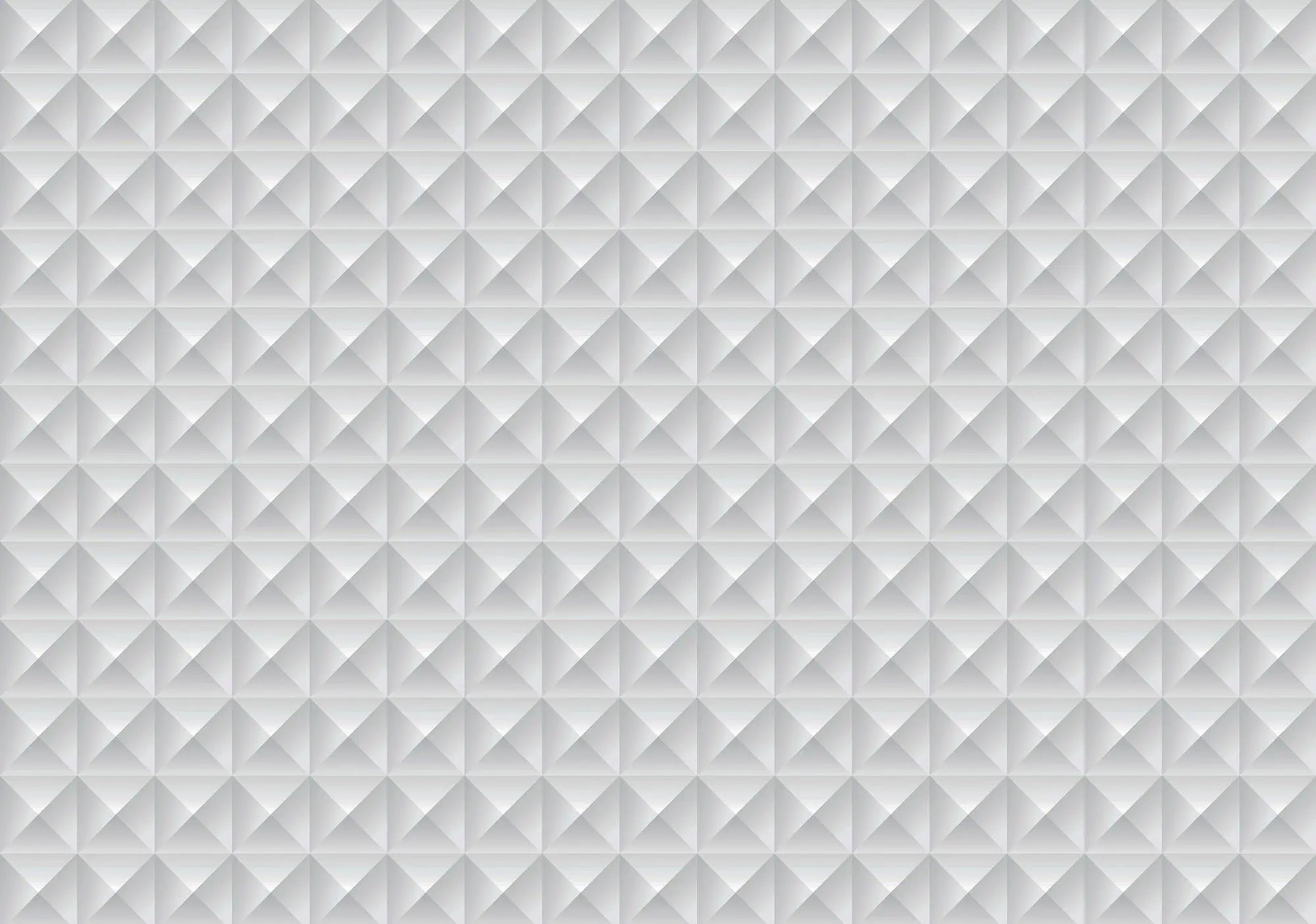 Billede 1 af Fototapet - Gråt geometrisk mønster med pyramideformede felter