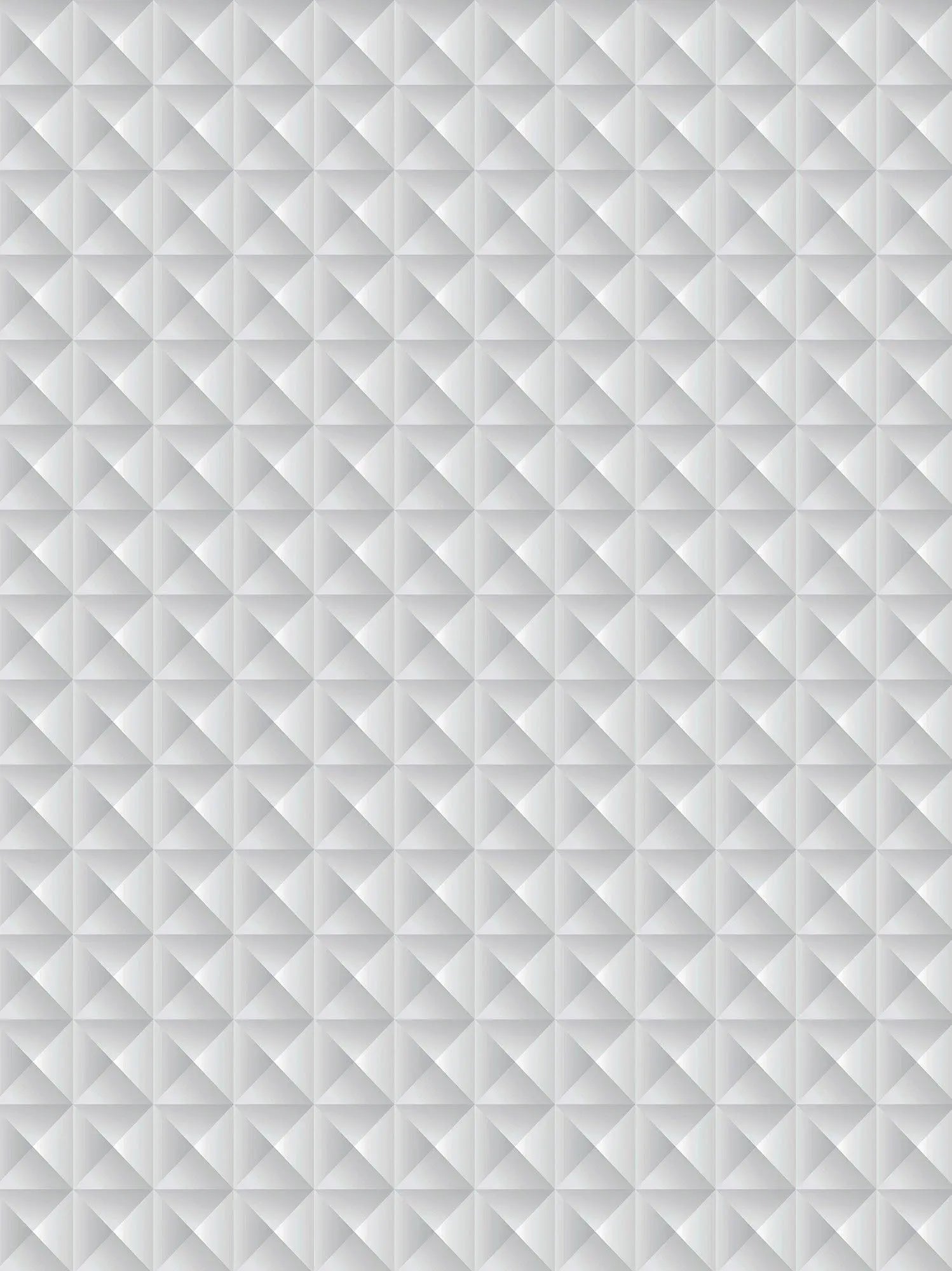 Billede 17 af Fototapet - Gråt geometrisk mønster med pyramideformede felter