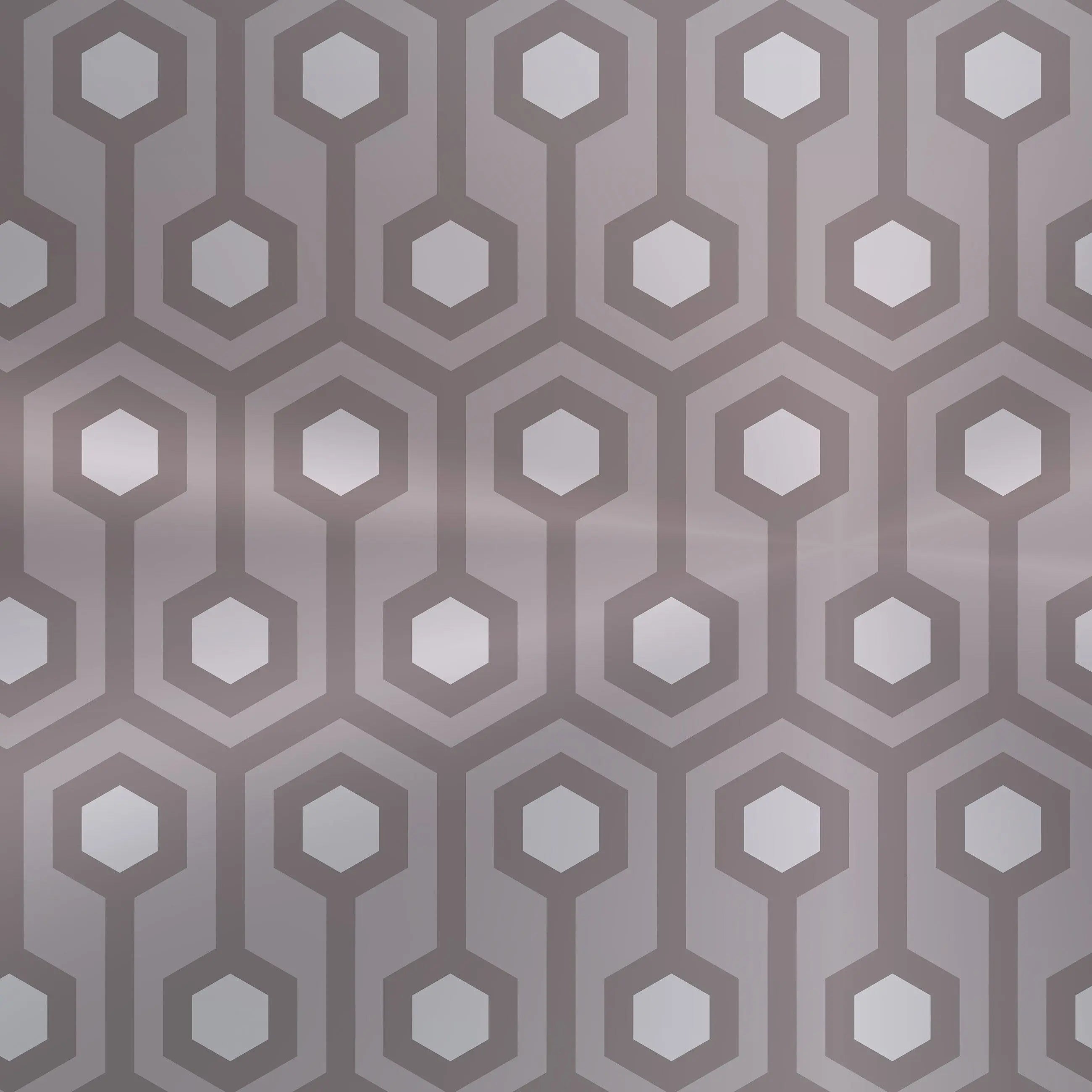 Billede 17 af Fototapet - Gråt geometrisk mønster med sekskanter og linjer
