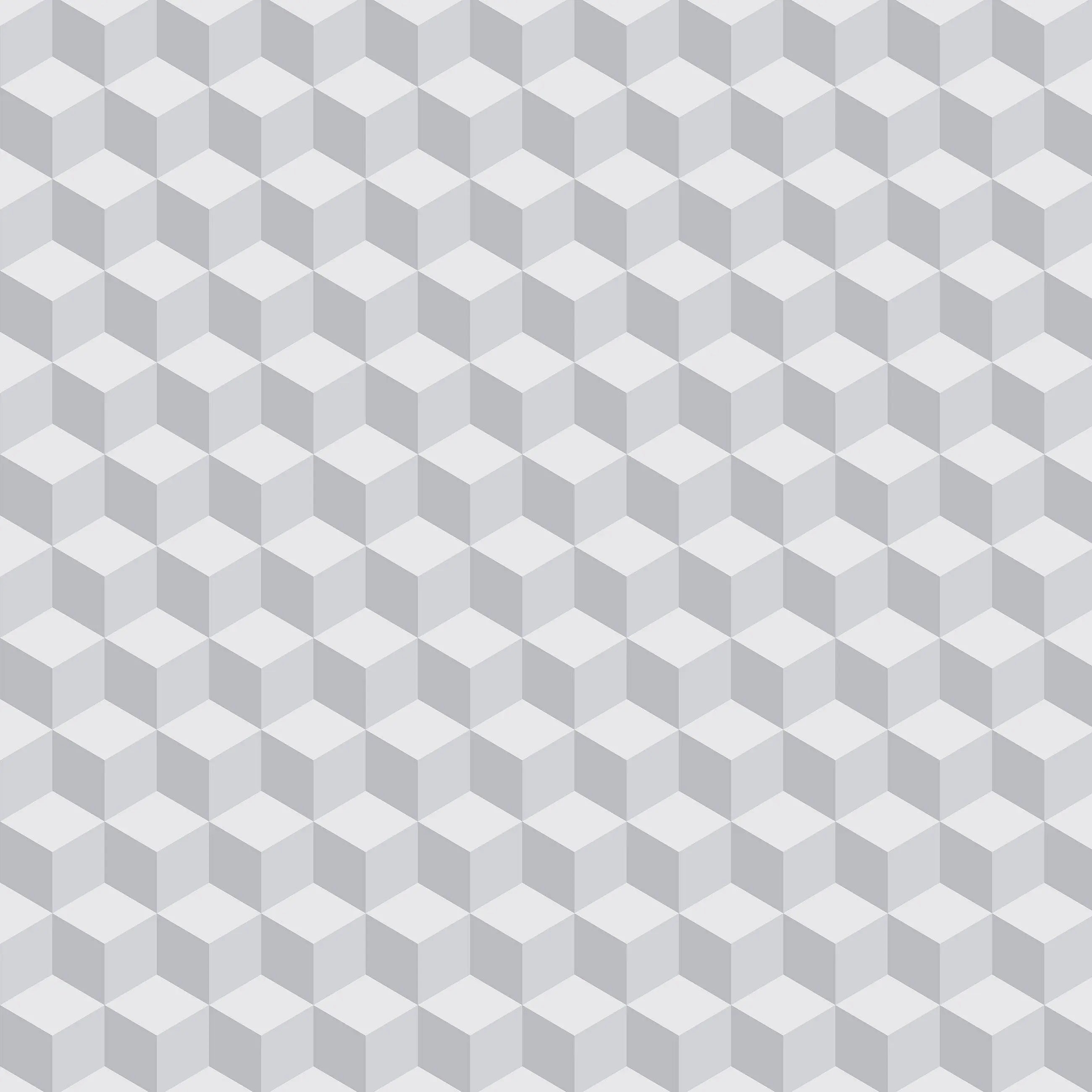 Billede 16 af Fototapet - Gråt tredimensionelt kubemønster