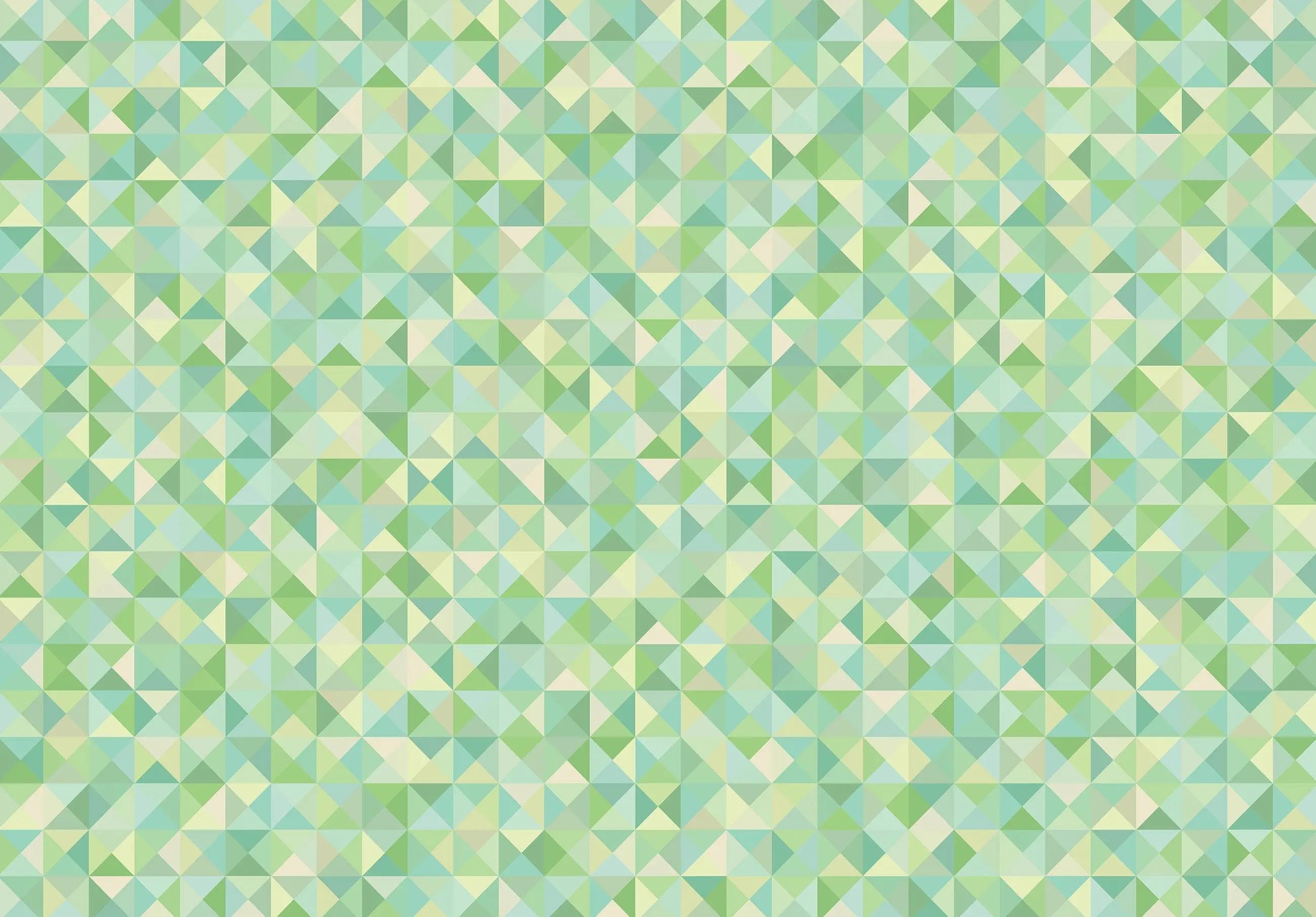 Billede 2 af Fototapet - Grønt geometrisk mønster med trekantede former