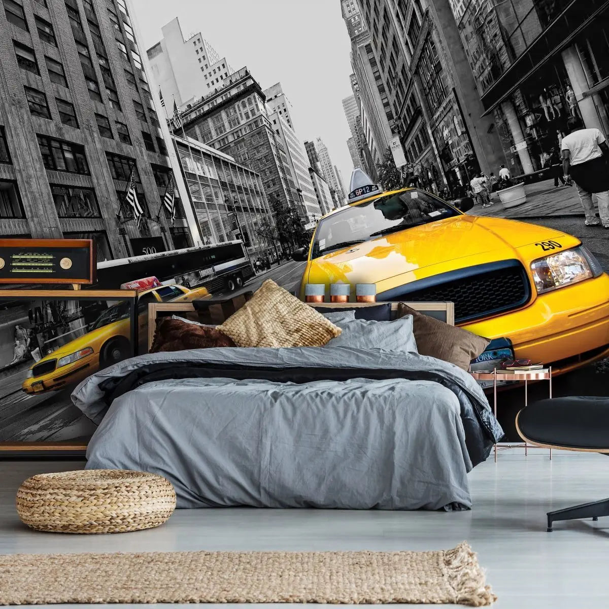 Billede 5 af Fototapet - Gule taxaer på gade i New York City