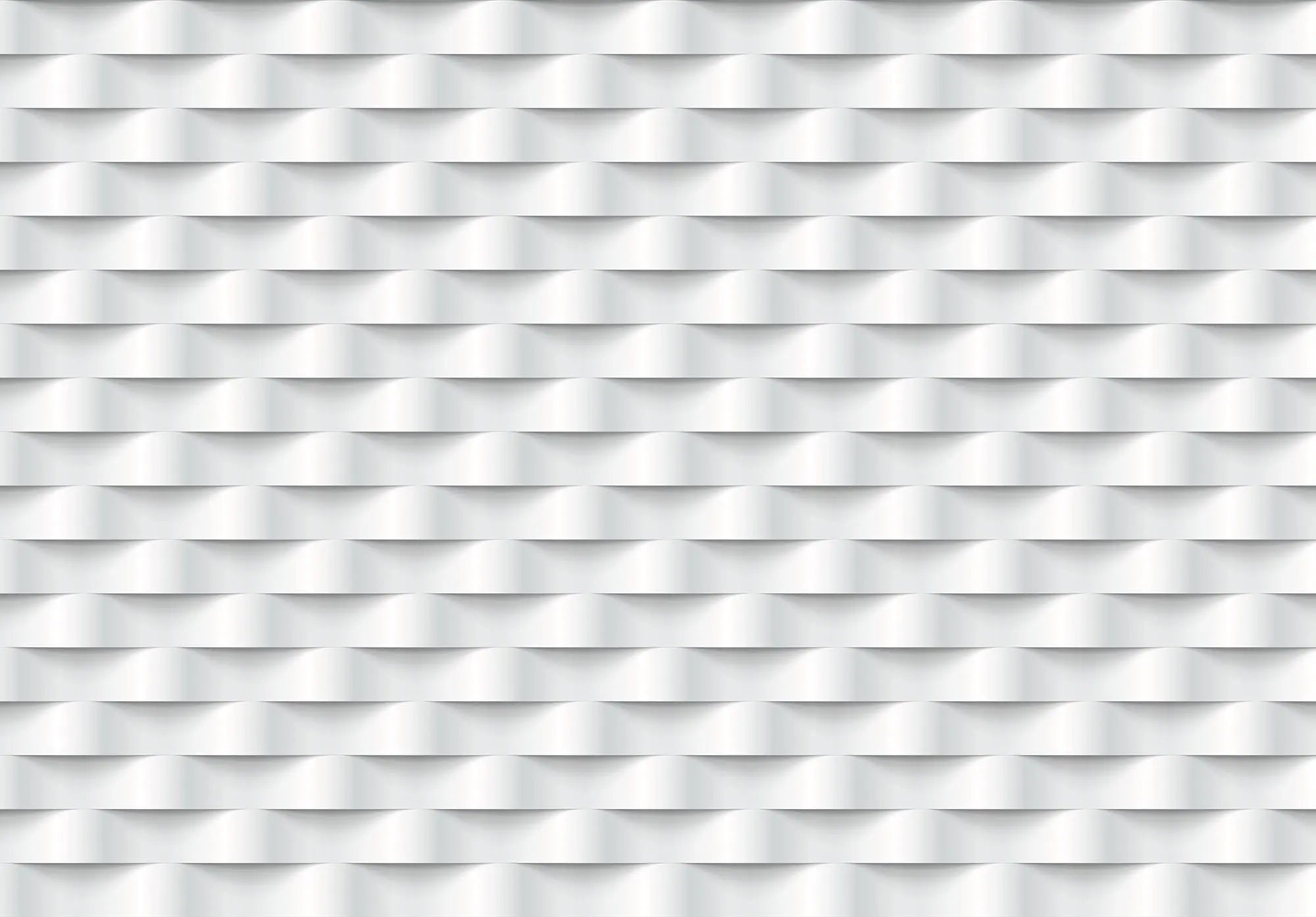 Billede 1 af Fototapet - Hvidt tredimensionelt geometrisk mønster