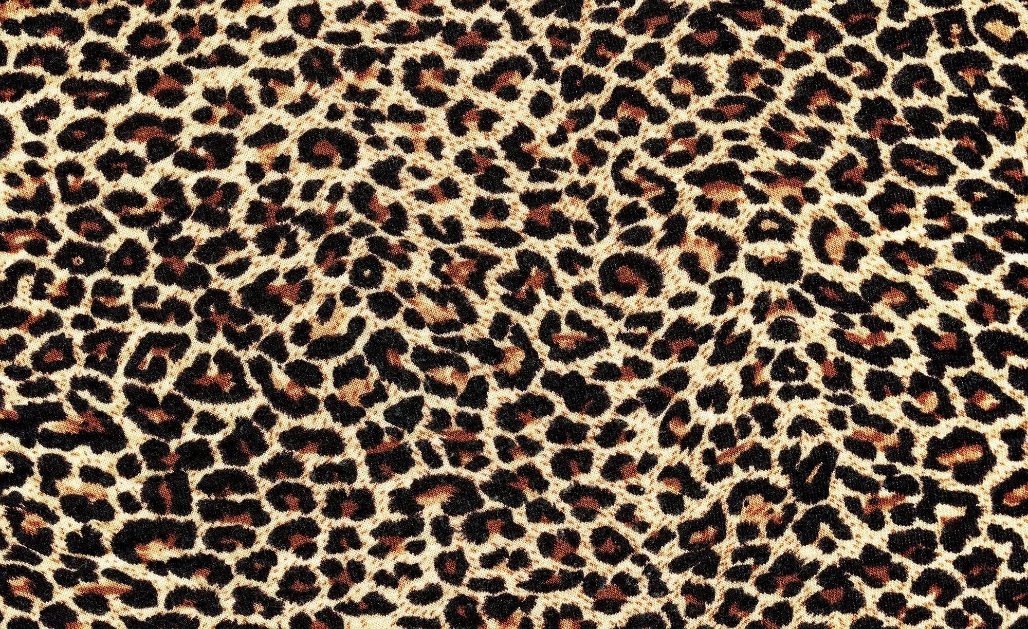 Billede 1 af Fototapet - Leopardmønster i brun og sort på beige baggrund