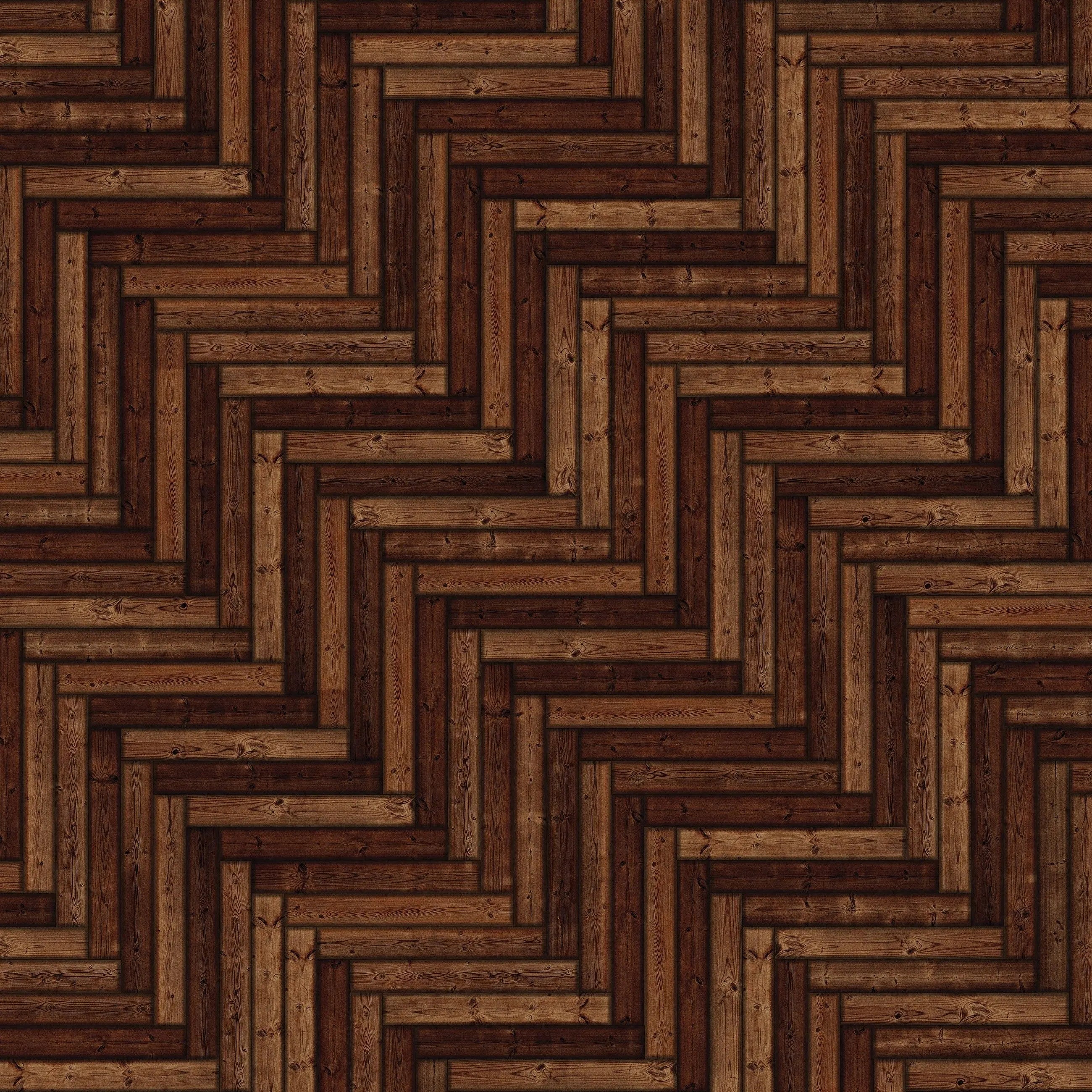 Billede 8 af Fototapet - Mørkt træmønster i sildebensform