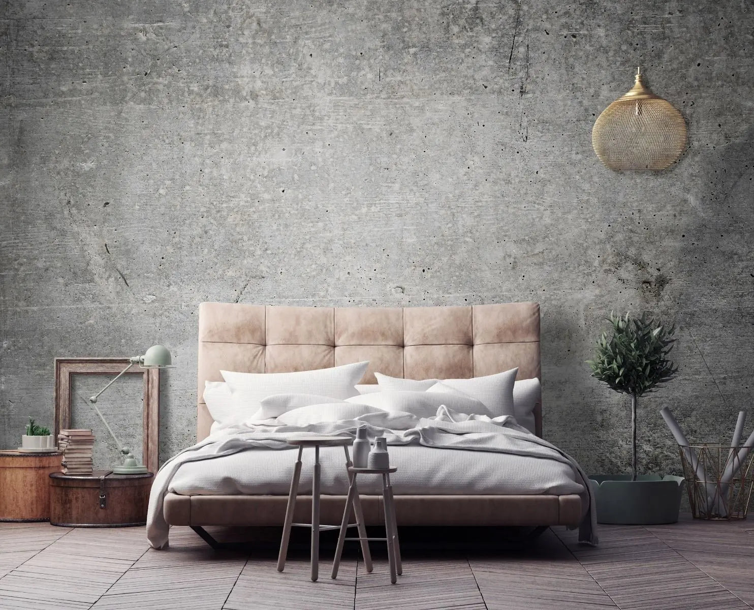 Billede 10 af Fototapet - Rå betonvæg med ujævnheder