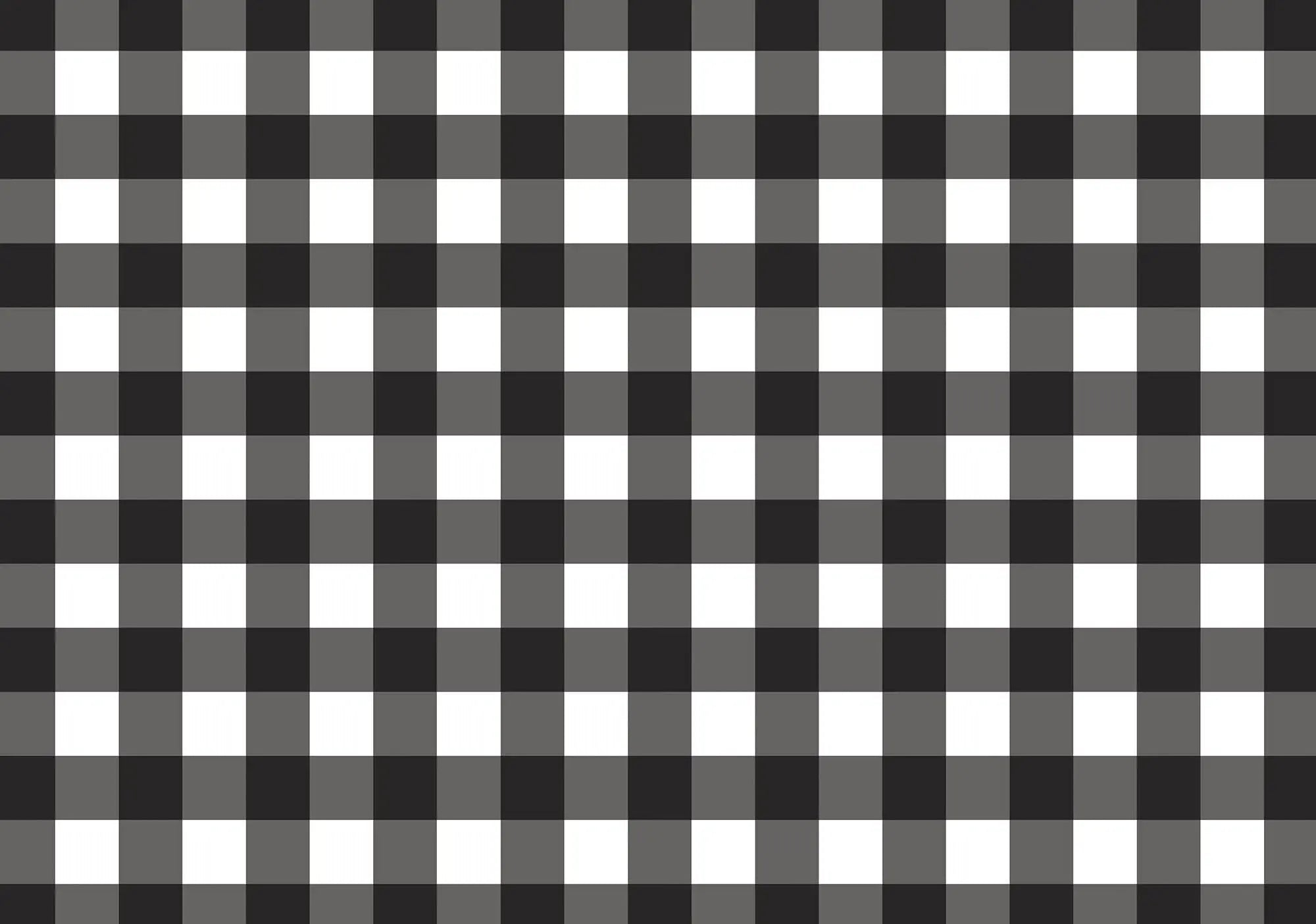 Billede 1 af Fototapet - Sort-hvidt ternet mønster