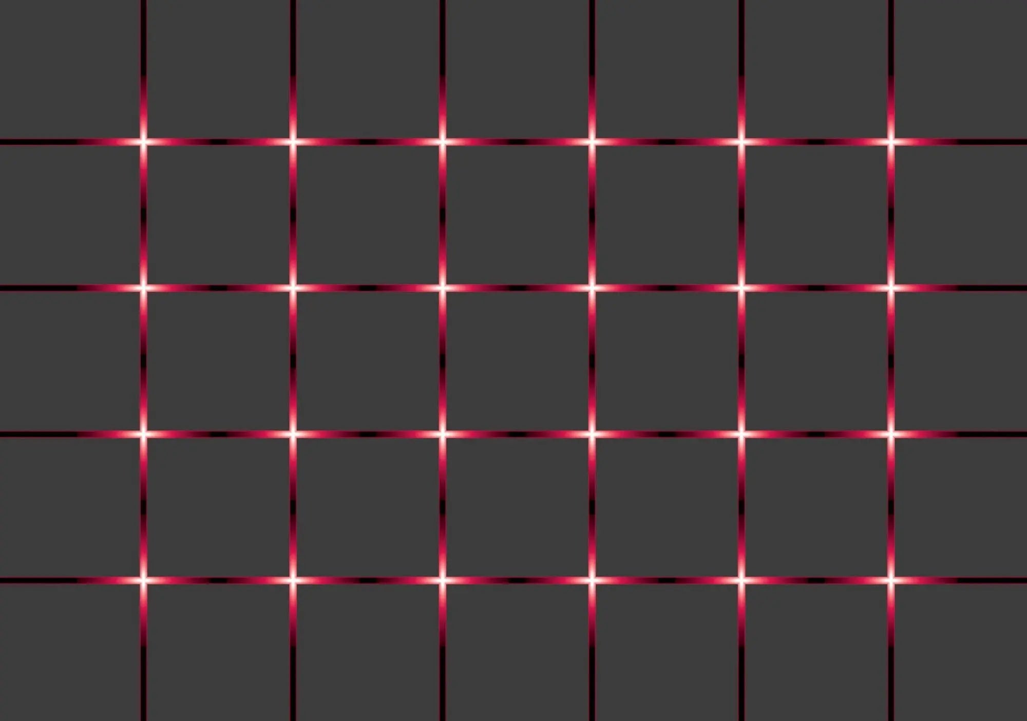 Billede 1 af Fototapet - Sort og rød lysende gittermønster