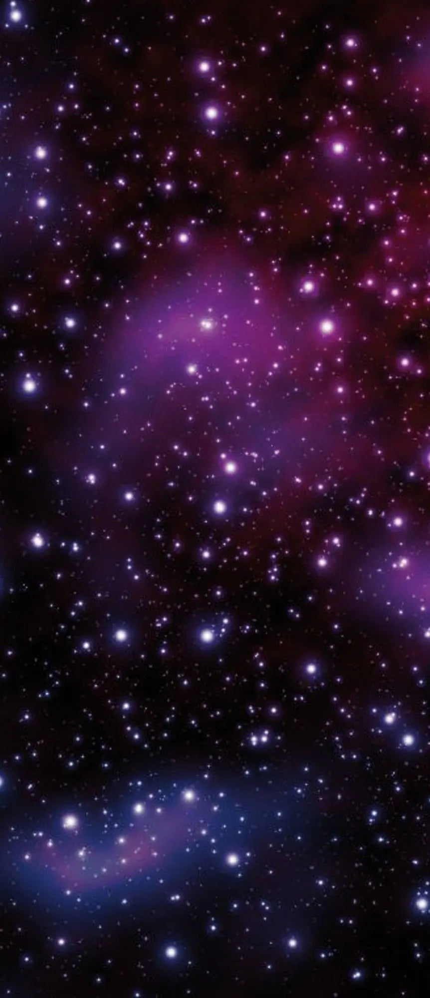 Billede 10 af Fototapet - Stjernehimmel med lilla og blå skyer