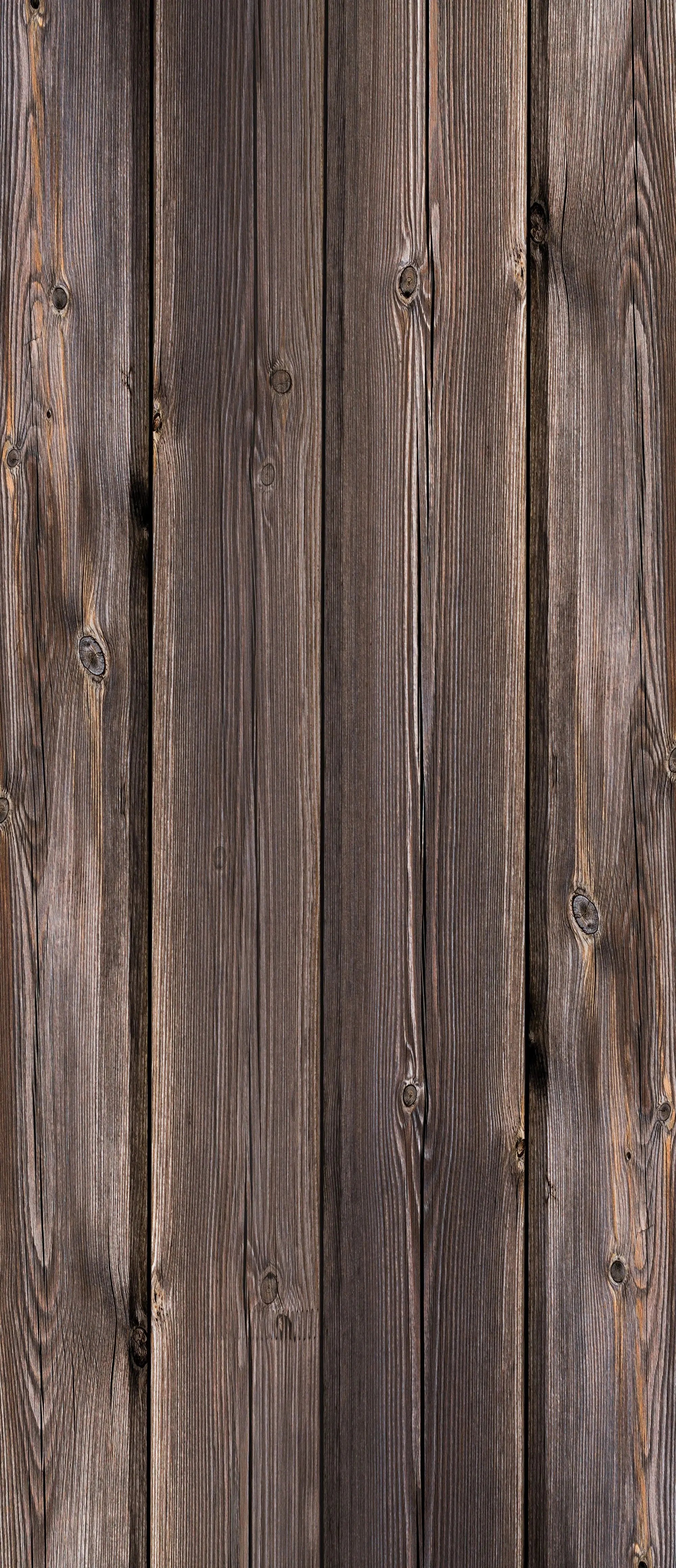 Billede 4 af Fototapet - Vandrette brune trælister