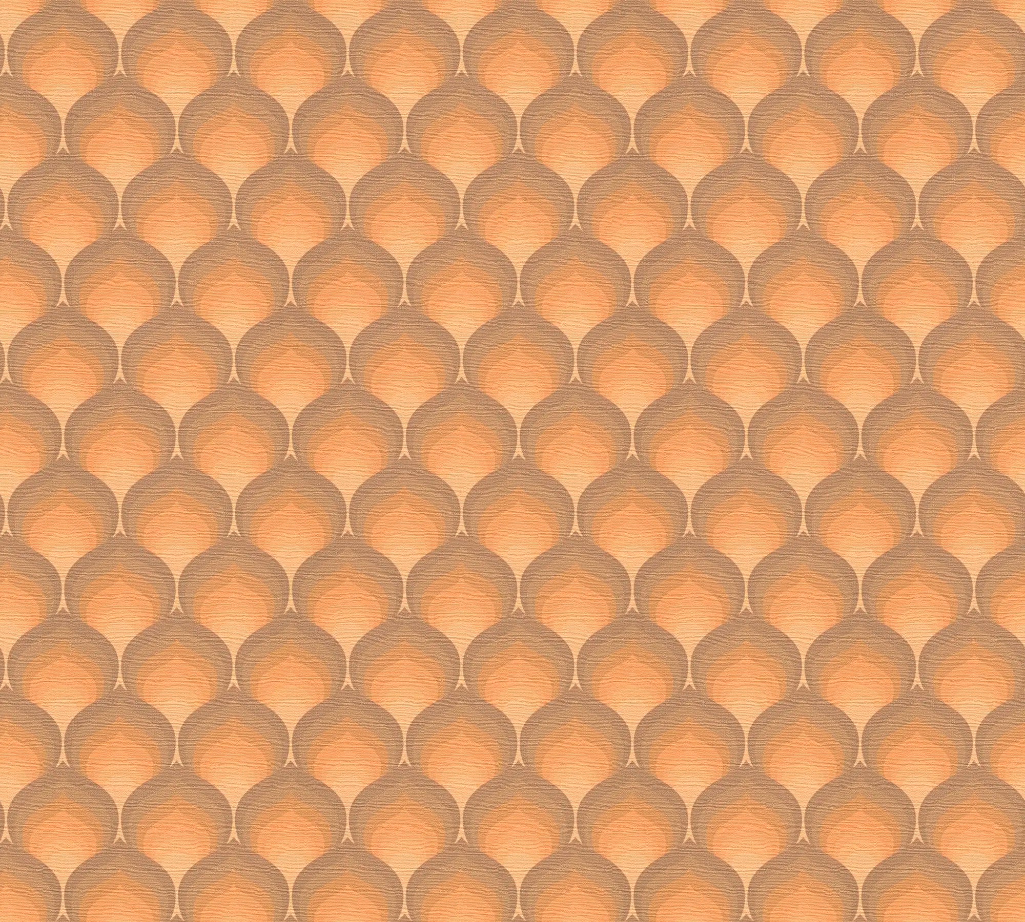 Billede af Veronica - Golden Sand tapetmønster med gyldne buer og detaljer.