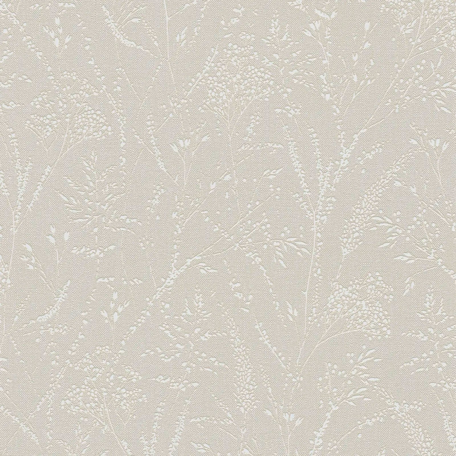 Nærbillede af Whispered Elegance - Mist tapet med delikate blomstermønstre i en blød farve.