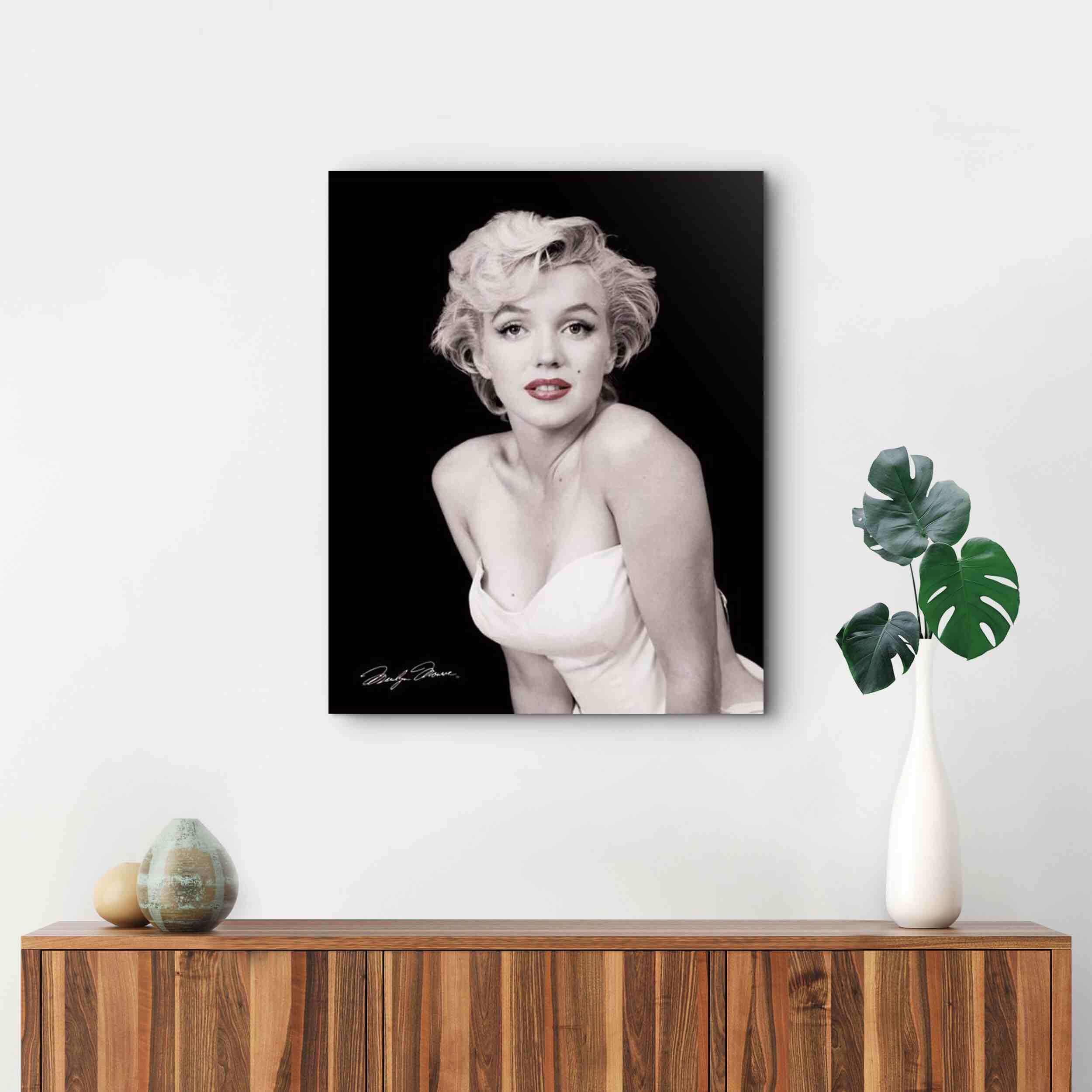 Marilyn Monroe Sort hvid - Køb billig fotokunst til væggen