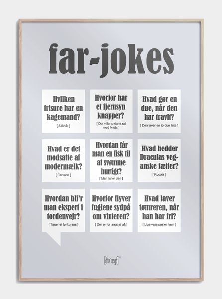 nøjagtigt trofast falskhed Far jokes Dialægt plakat A3 - Køb plakater med far vittigheder og tekst