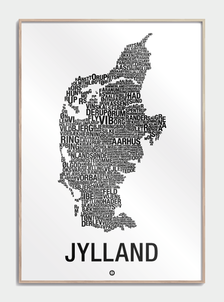 Jylland Sort hvid plakat med 50 70cm. - Plakater her!